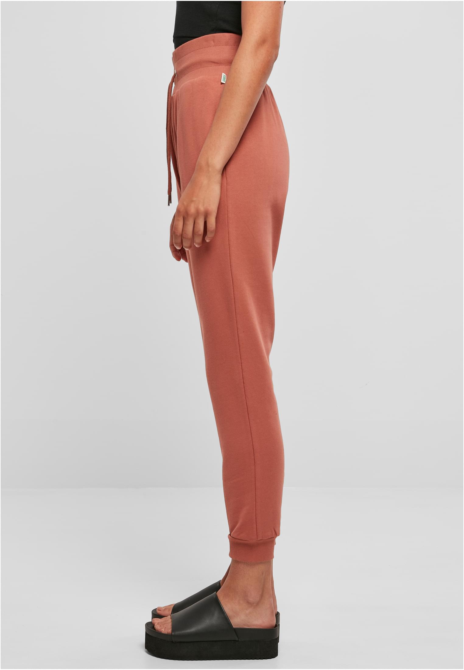 Ladies Organic High Waist Sweat Pants | terracotta