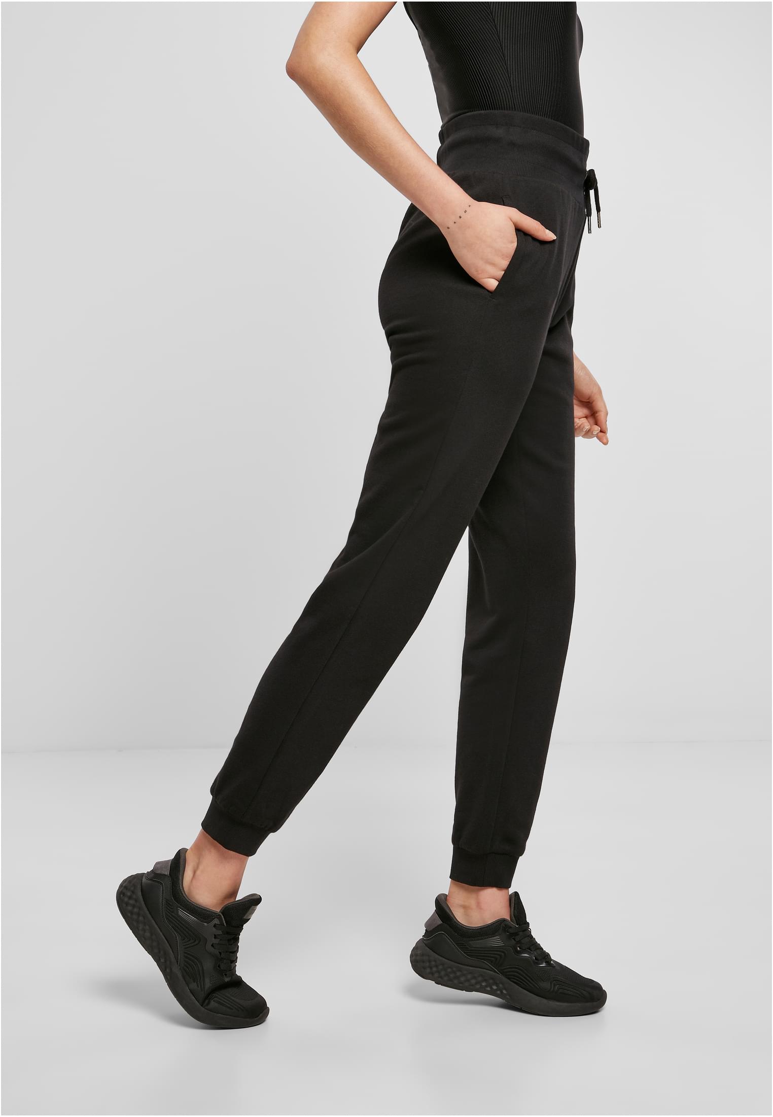 Ladies Organic High Waist Sweat Pants | black