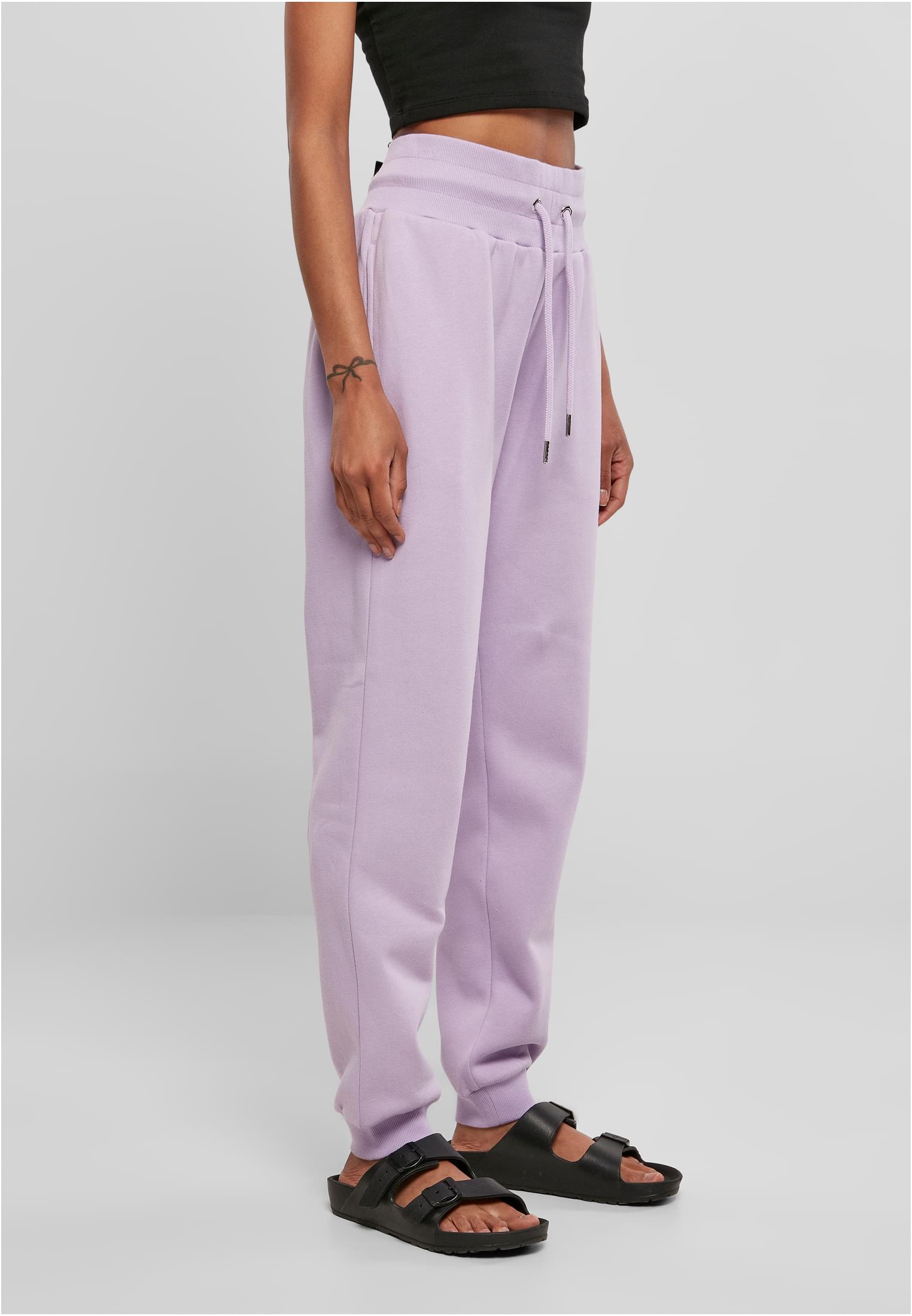 Ladies Organic High Waist Sweat Pants | lilac