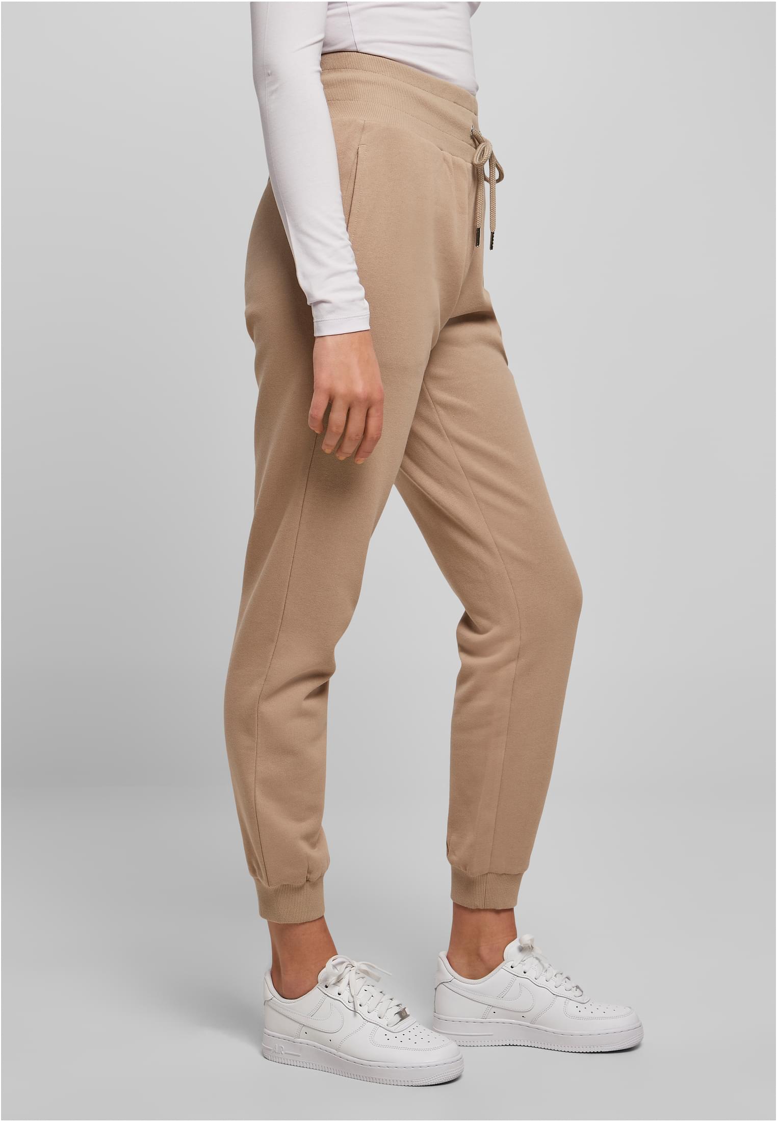 Ladies Organic High Waist Sweat Pants | softtaupe