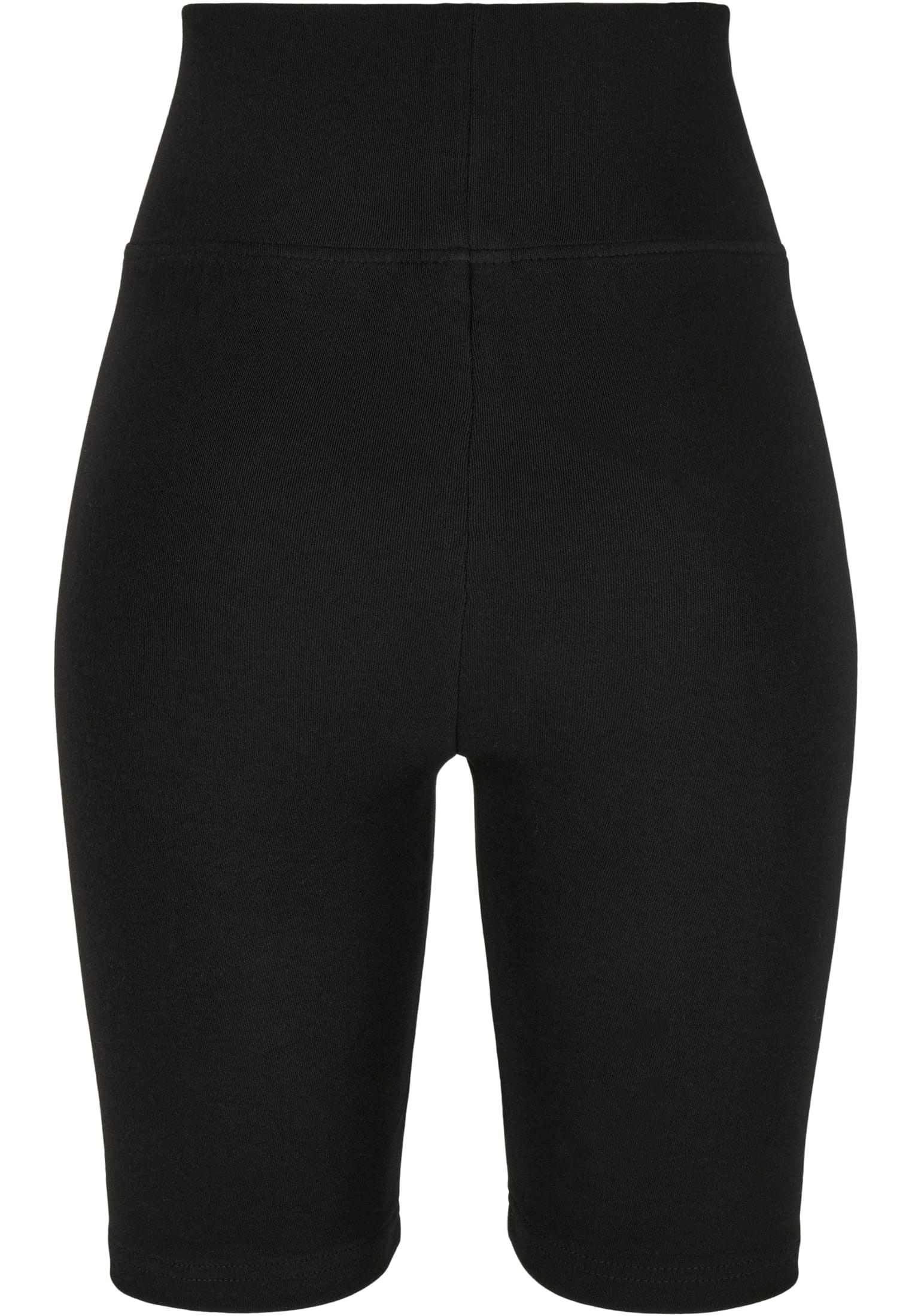 Ladies High Waist Branded Cycle Shorts | black/black