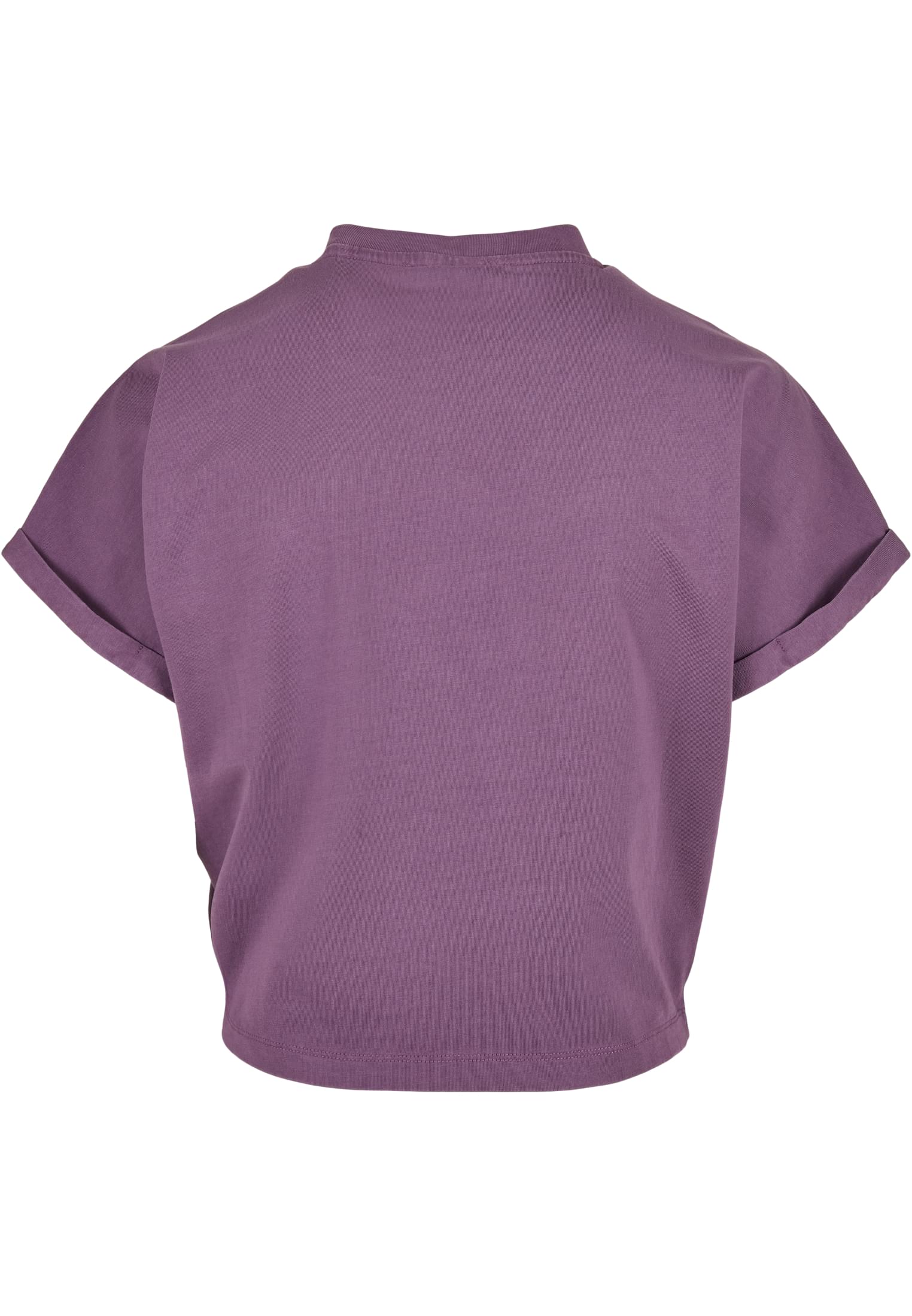 Ladies Short Pigment Dye Cut On Sleeve Tee | duskviolet