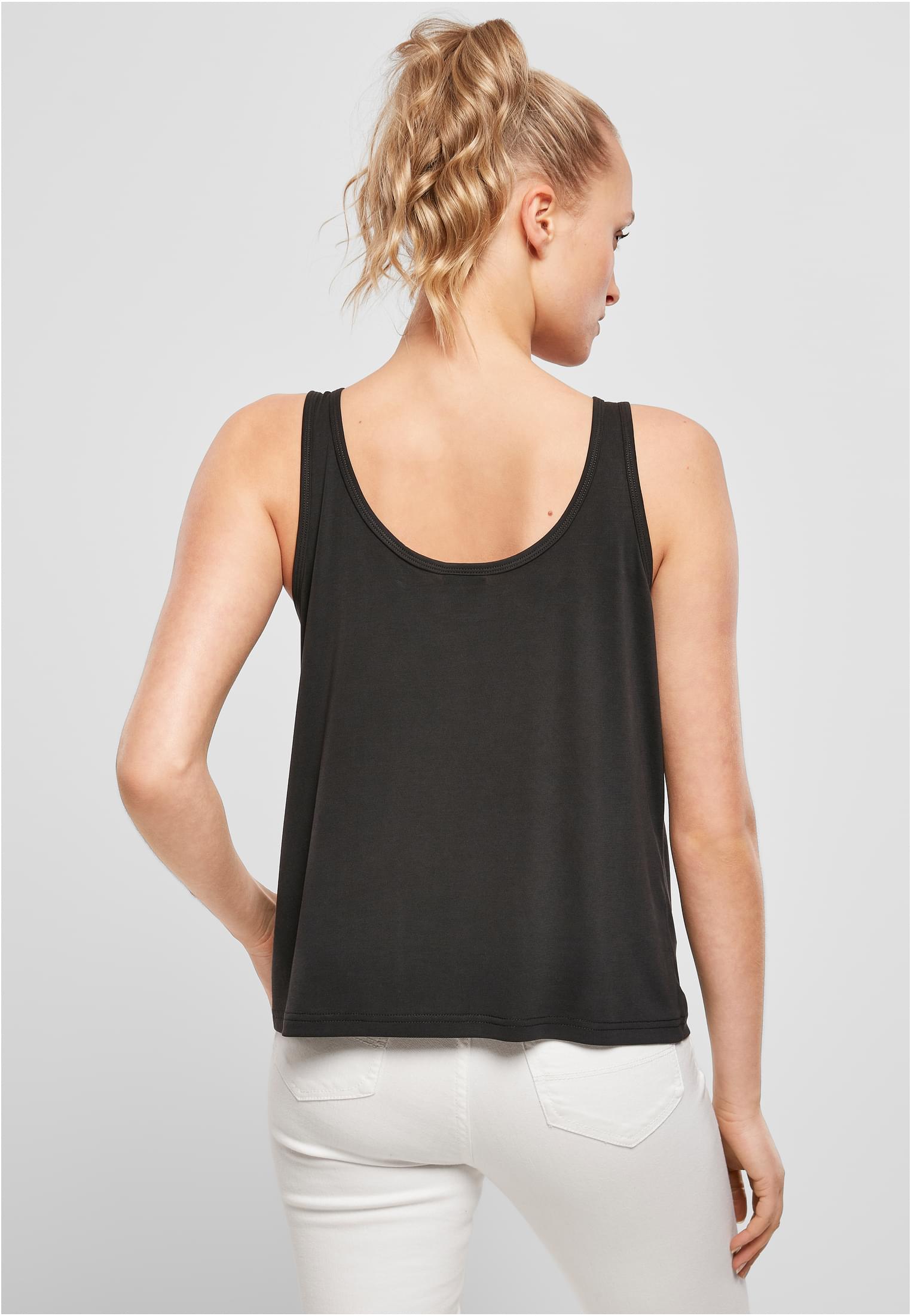 Ladies Modal Loose Top | black