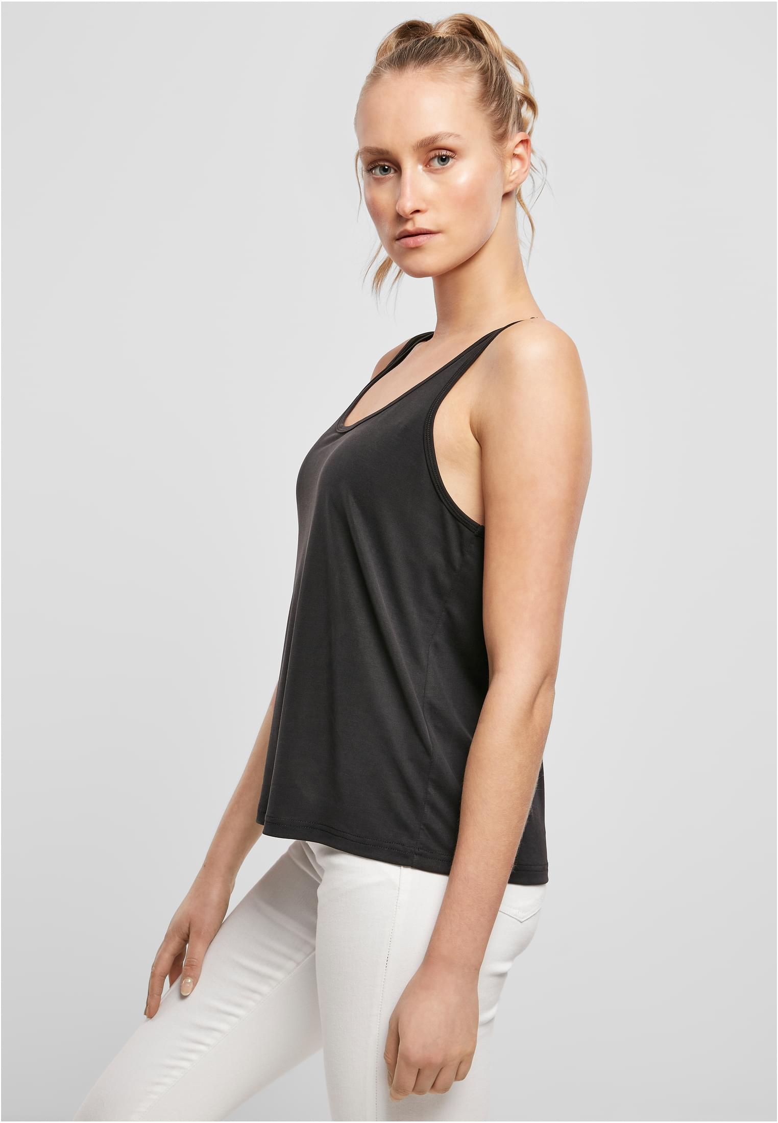 Ladies Modal Loose Top | black