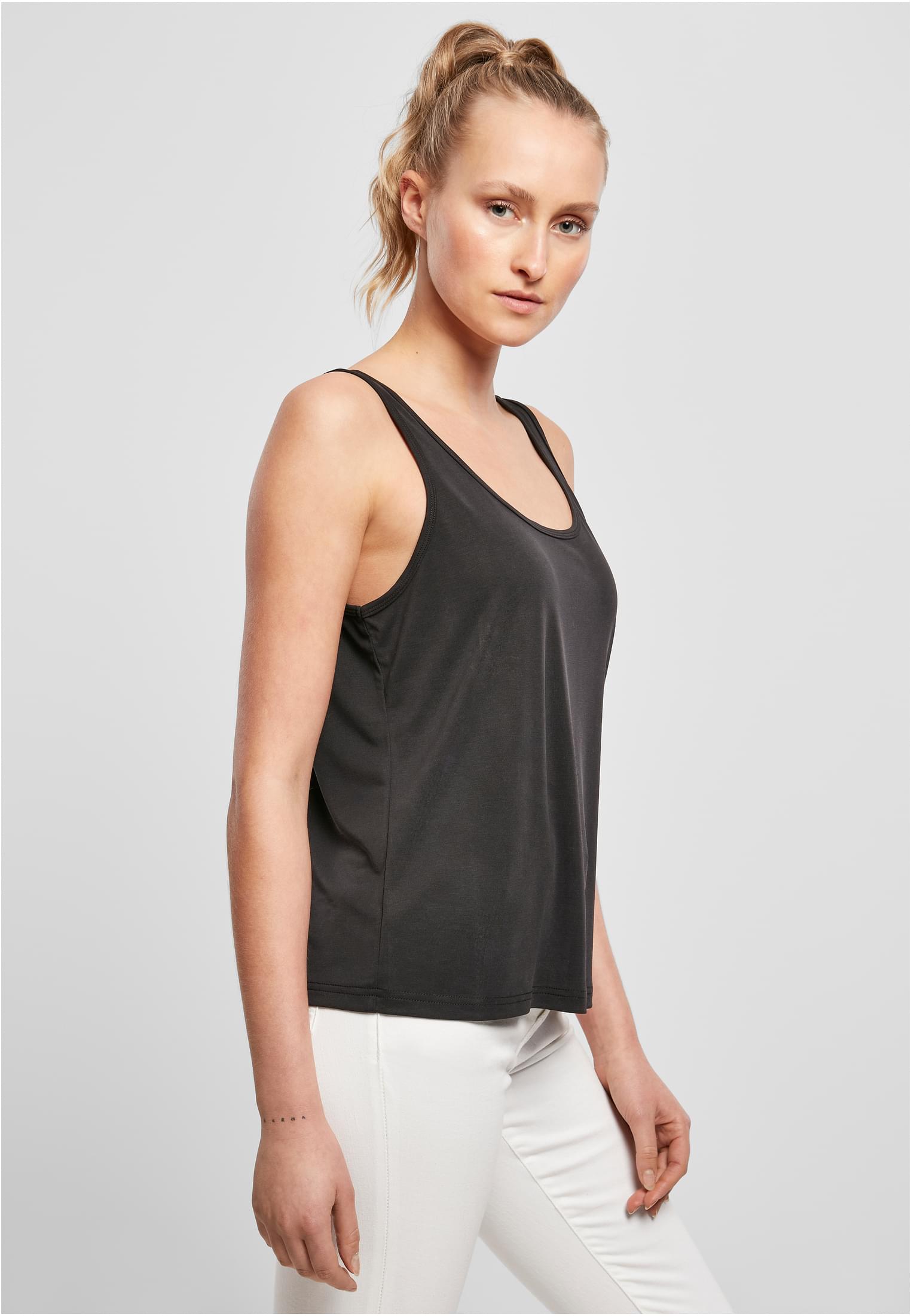 Ladies Modal Loose Top | black