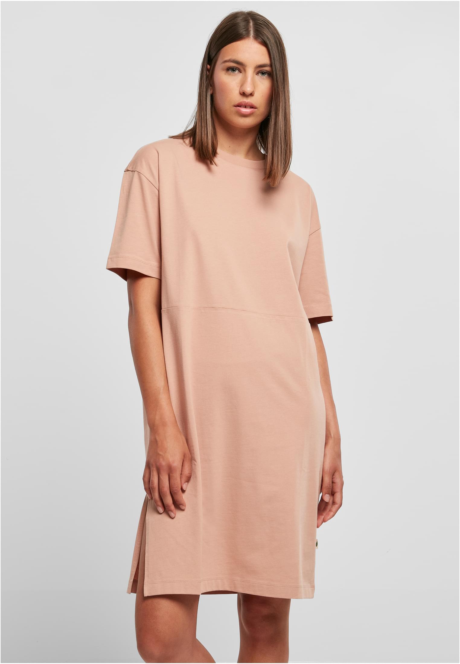 Ladies Organic Oversized Slit Tee Dress | amber