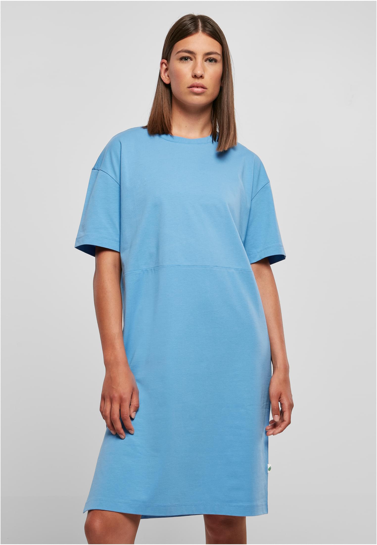 Ladies Organic Oversized Slit Tee Dress | horizonblue