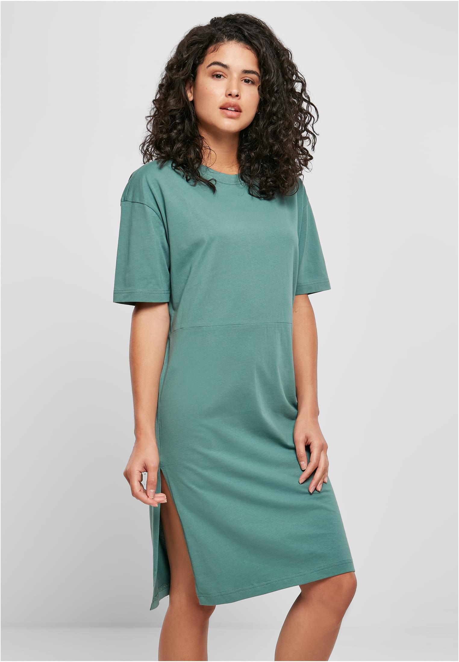 Ladies Organic Oversized Slit Tee Dress | paleleaf