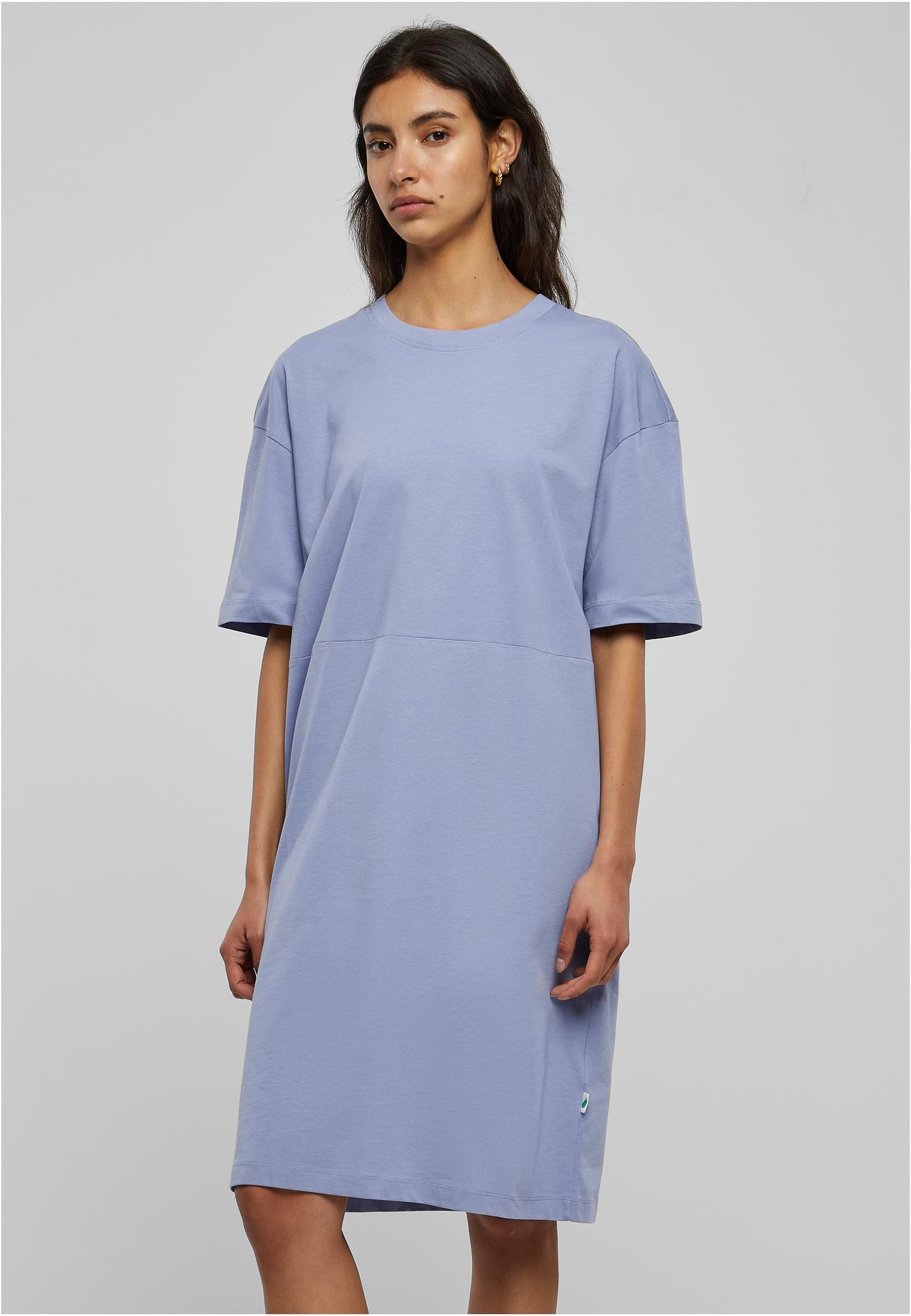 Ladies Organic Oversized Slit Tee Dress | violablue