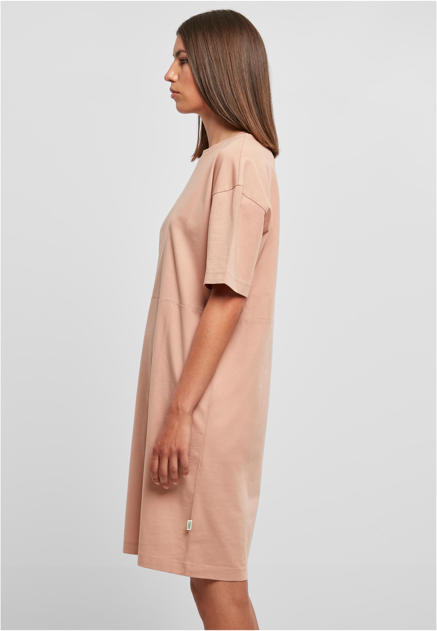 Ladies Organic Oversized Slit Tee Dress | amber