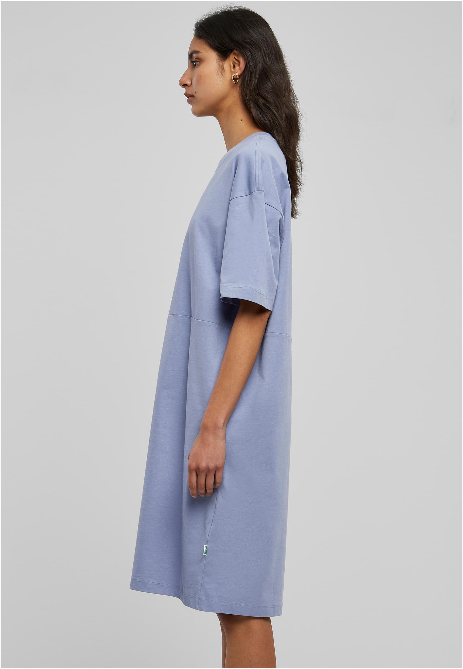 Ladies Organic Oversized Slit Tee Dress | violablue