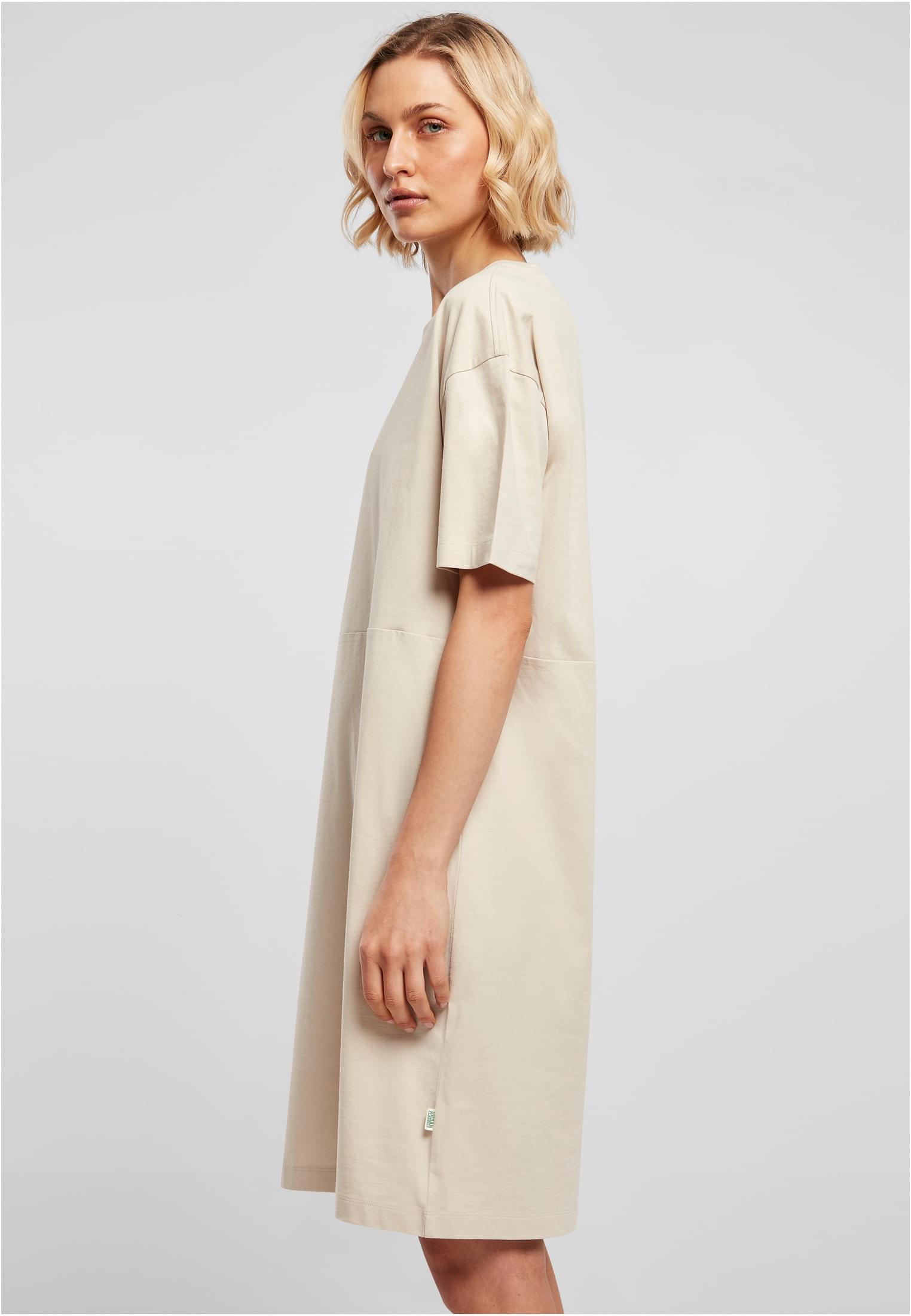 Ladies Organic Oversized Slit Tee Dress | softseagrass