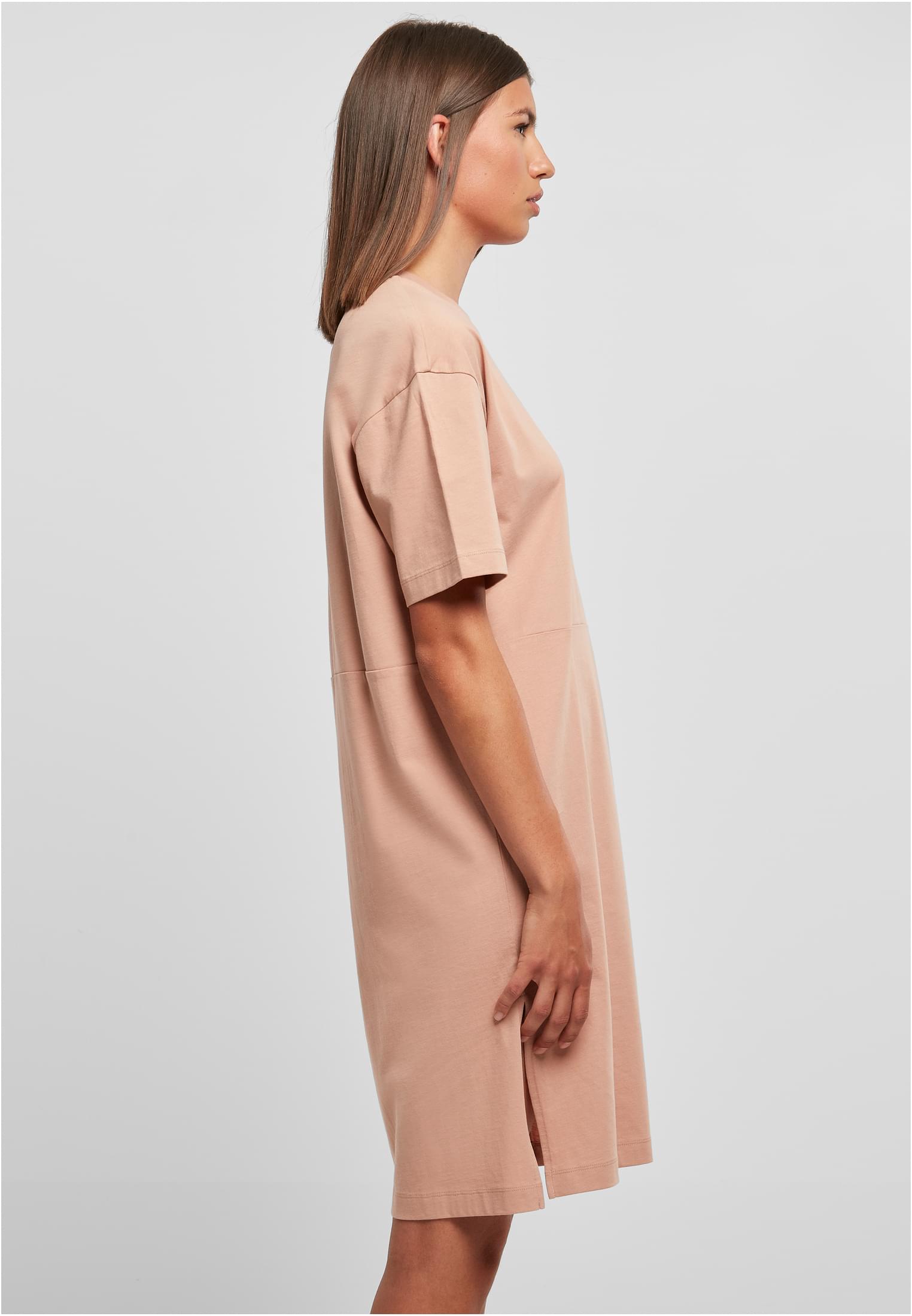 Ladies Organic Oversized Slit Tee Dress | amber