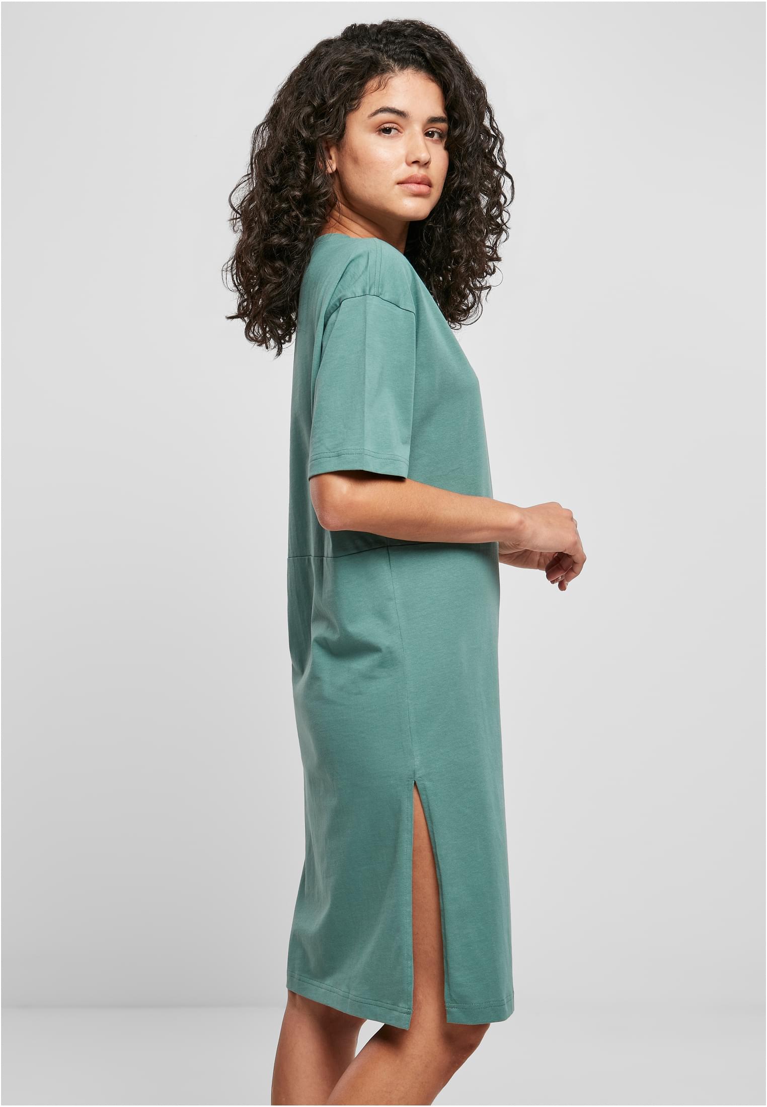 Ladies Organic Oversized Slit Tee Dress | paleleaf