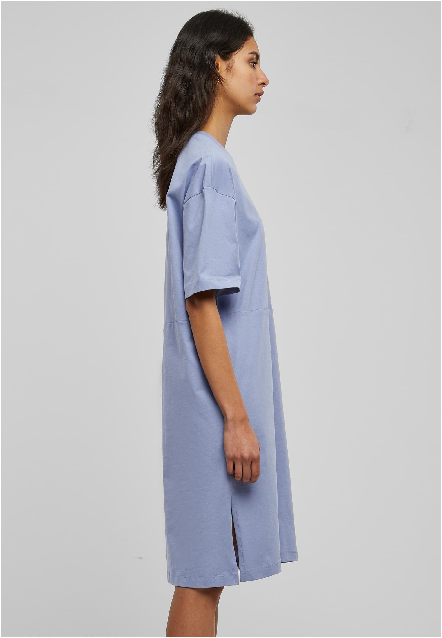 Ladies Organic Oversized Slit Tee Dress | violablue