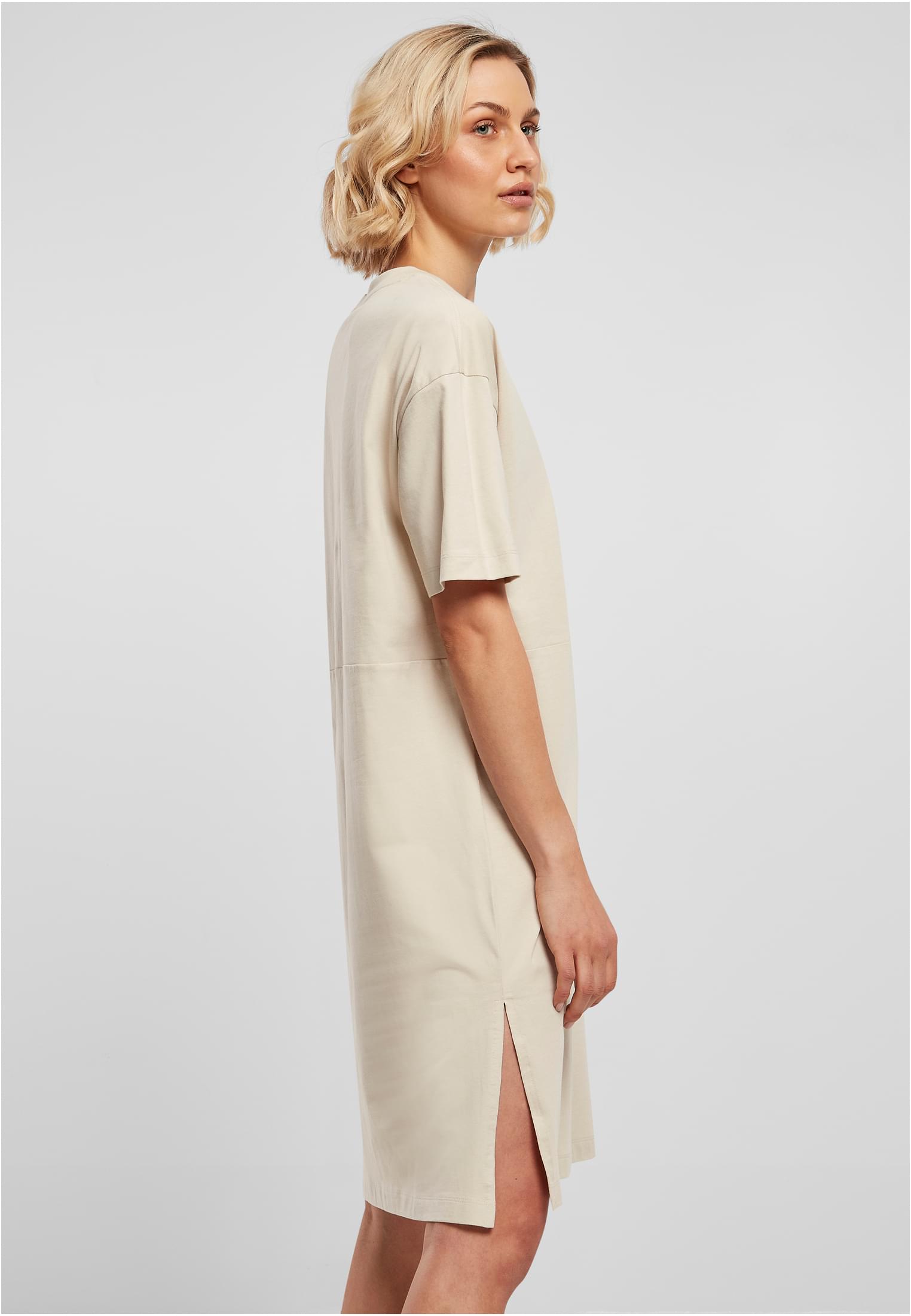 Ladies Organic Oversized Slit Tee Dress | softseagrass