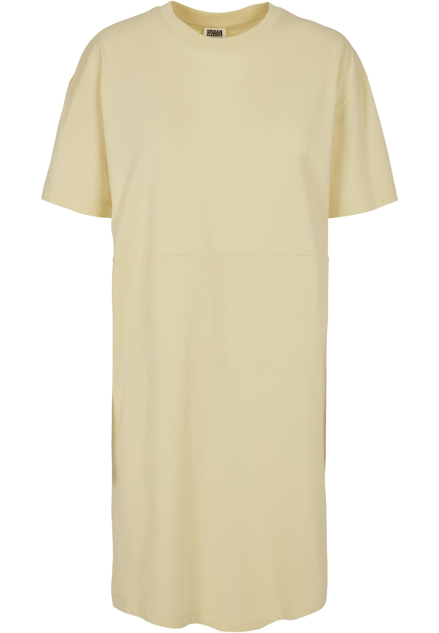 Ladies Organic Oversized Slit Tee Dress | softyellow