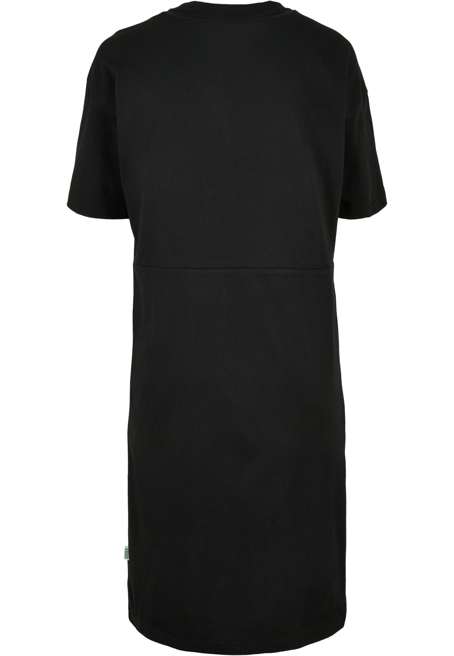 Ladies Organic Oversized Slit Tee Dress | black