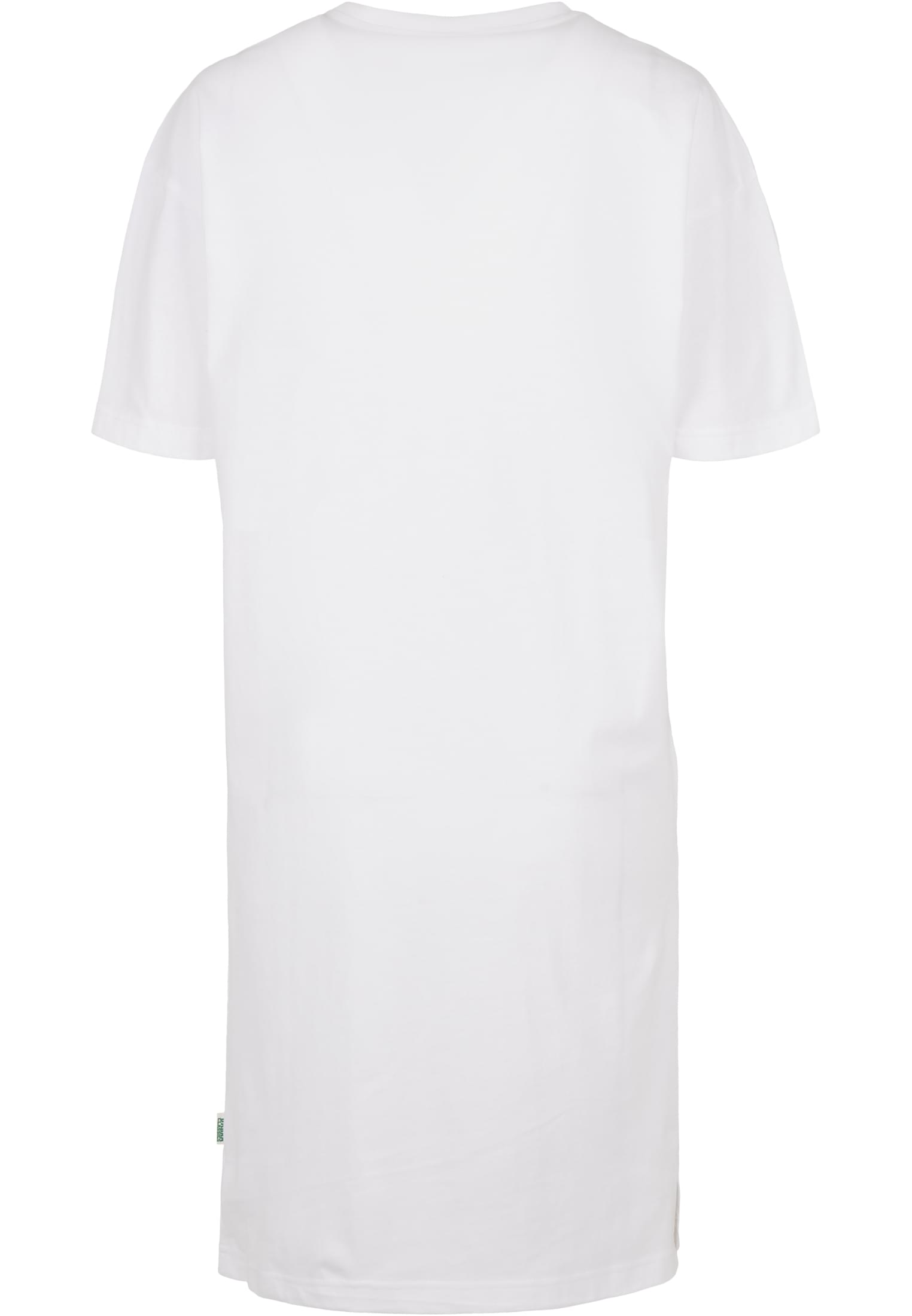 Ladies Organic Oversized Slit Tee Dress | white