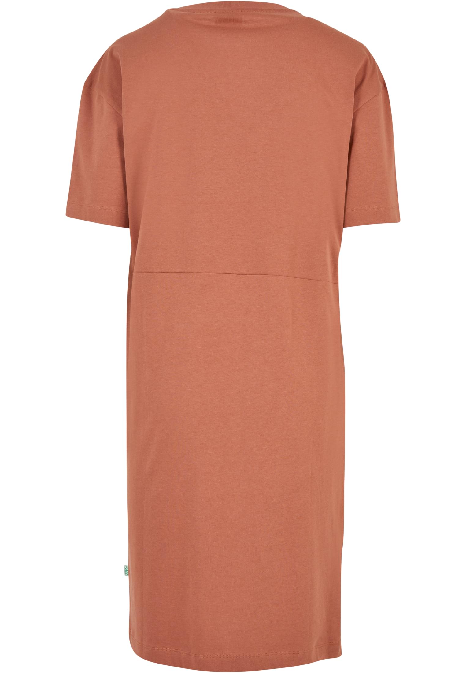 Ladies Organic Oversized Slit Tee Dress | terracotta