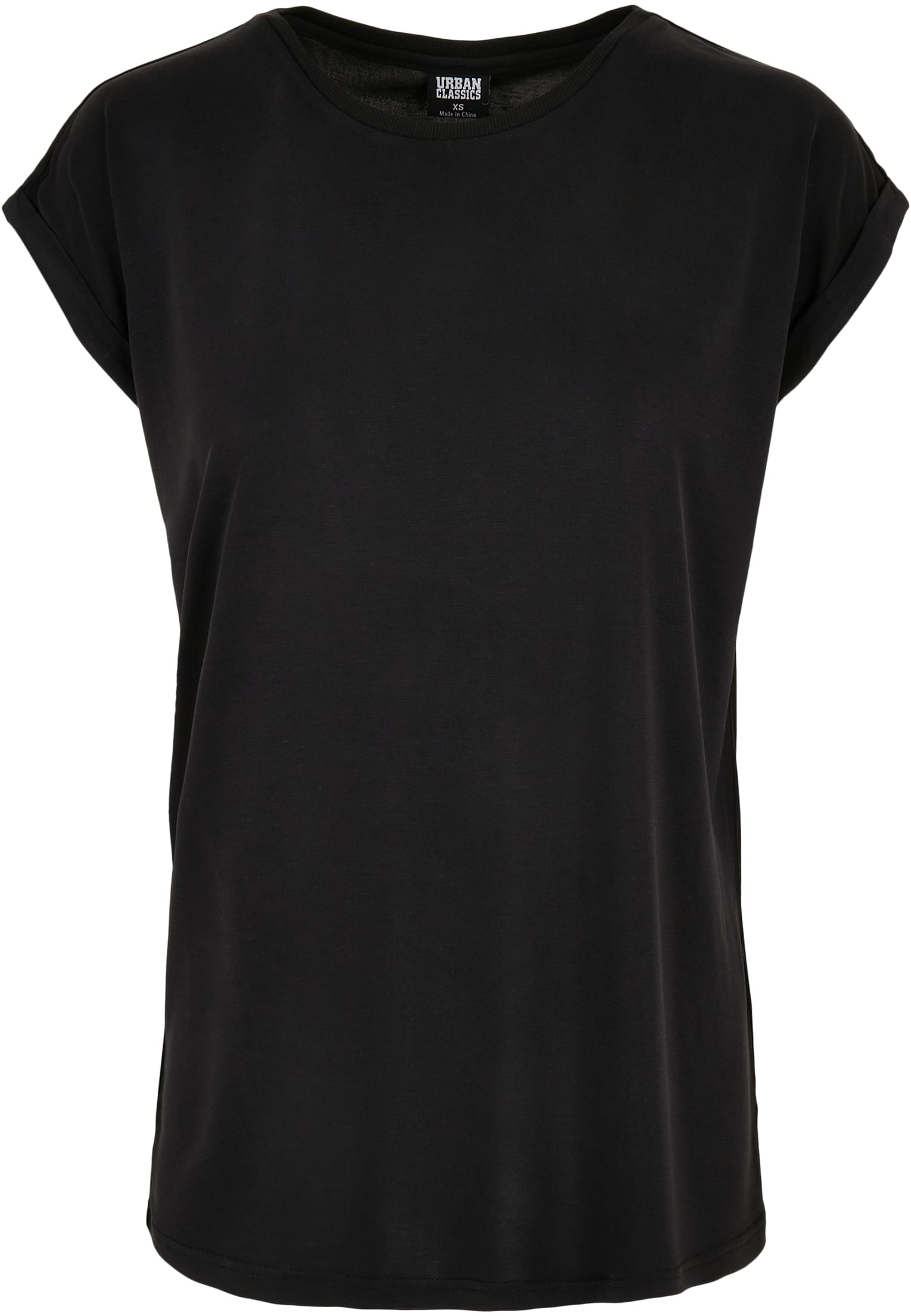 Ladies Modal Extended Shoulder Tee 2-Pack | black+duskrose