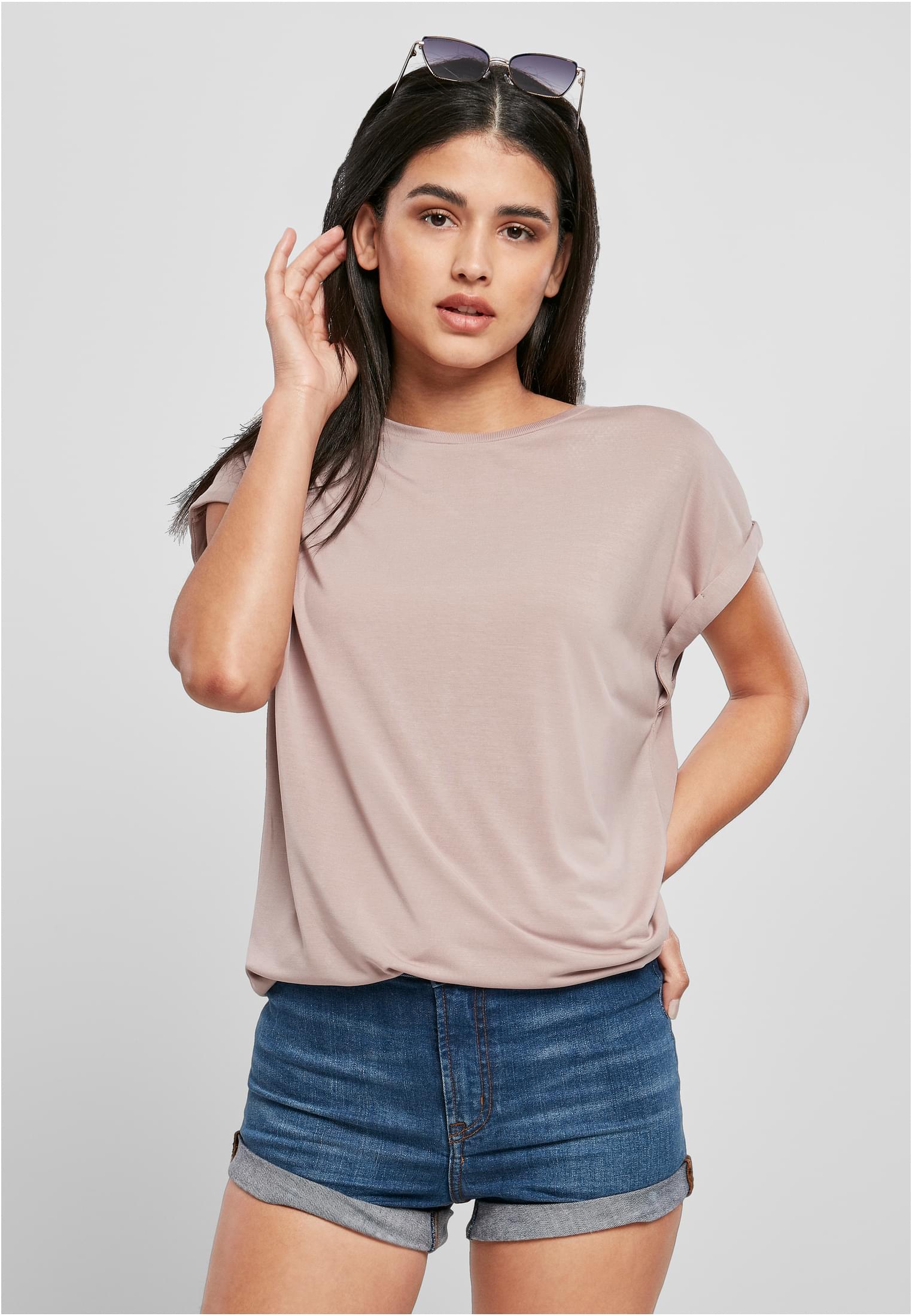 Ladies Modal Extended Shoulder Tee | duskrose