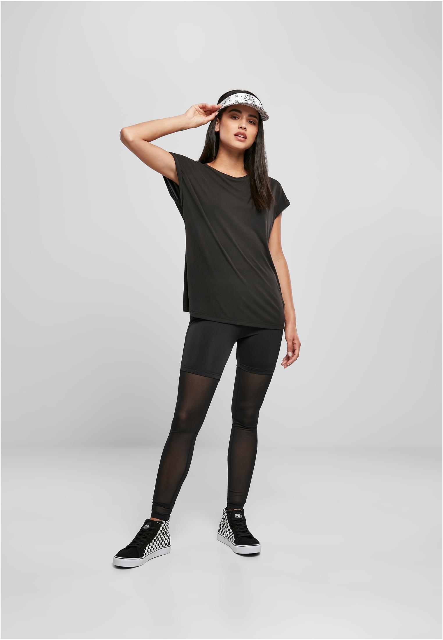 Ladies Modal Extended Shoulder Tee | black