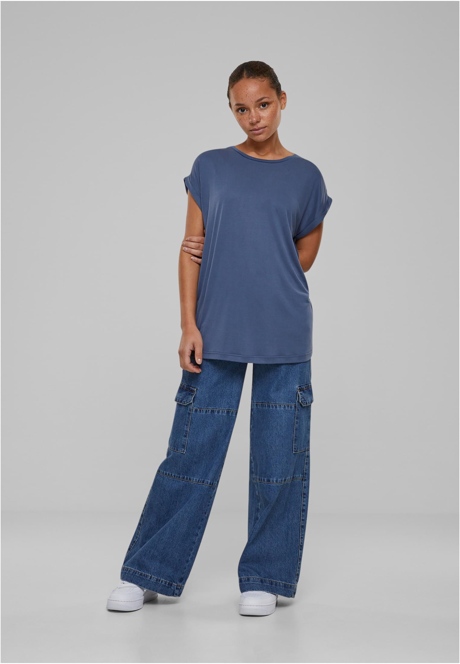 Ladies Modal Extended Shoulder Tee | vintageblue