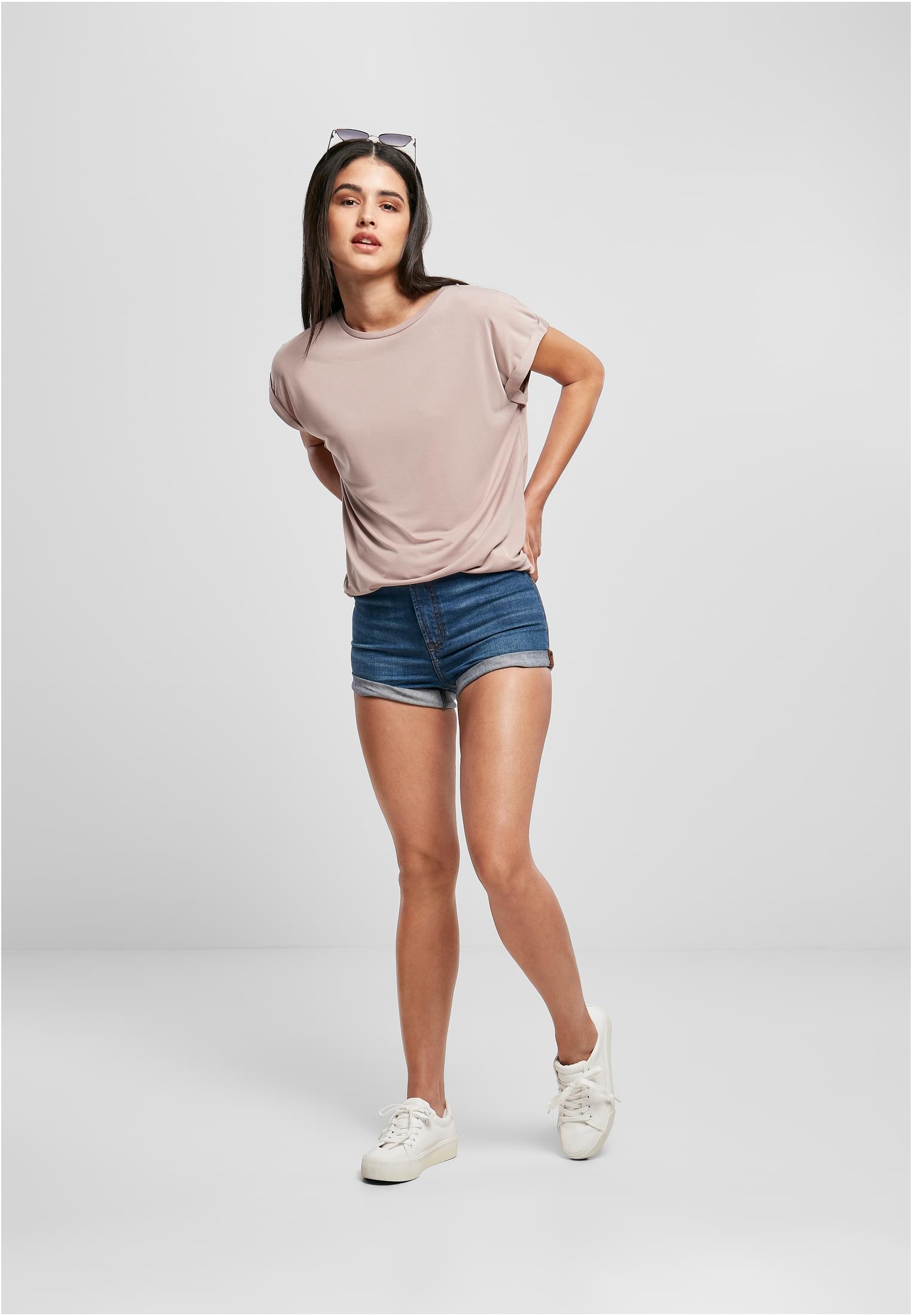 Ladies Modal Extended Shoulder Tee | duskrose