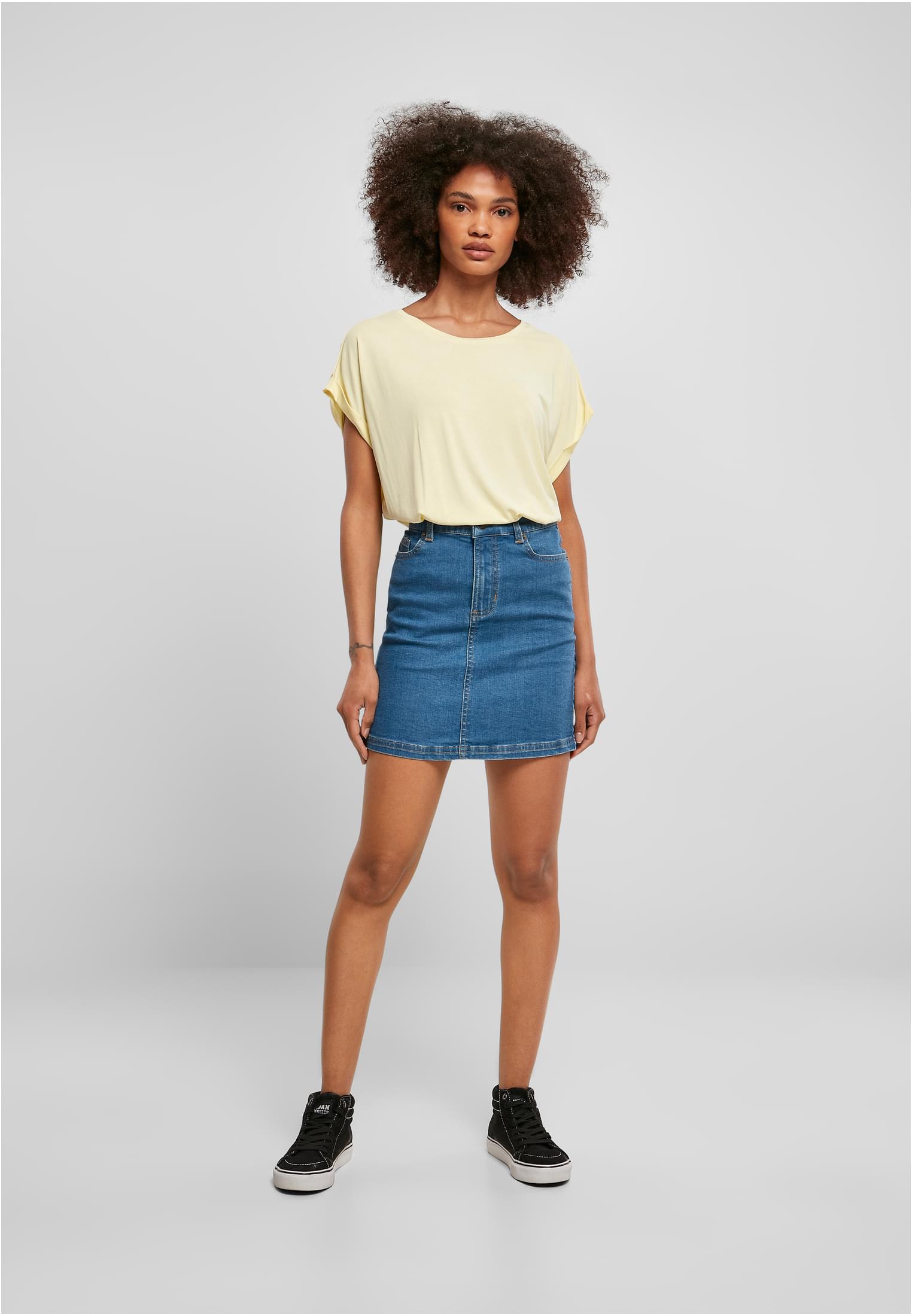 Ladies Modal Extended Shoulder Tee | softyellow