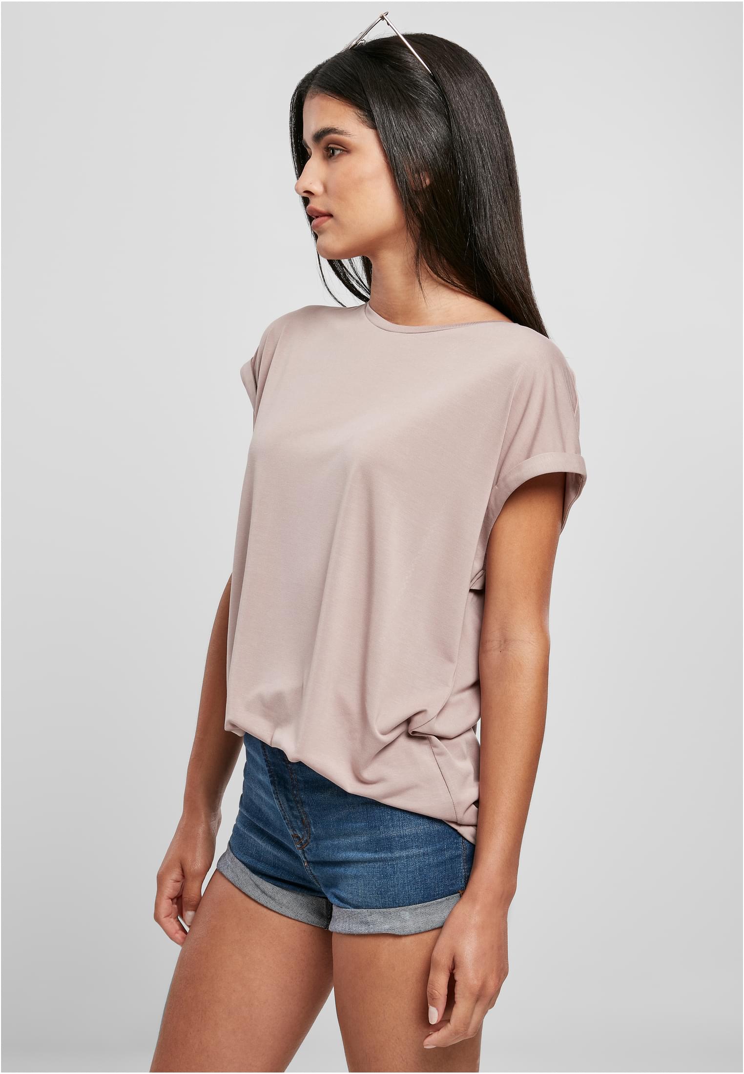 Ladies Modal Extended Shoulder Tee | duskrose