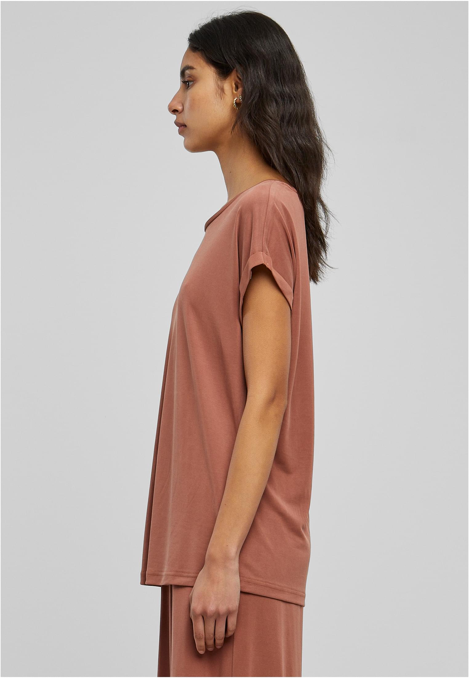 Ladies Modal Extended Shoulder Tee | terracotta