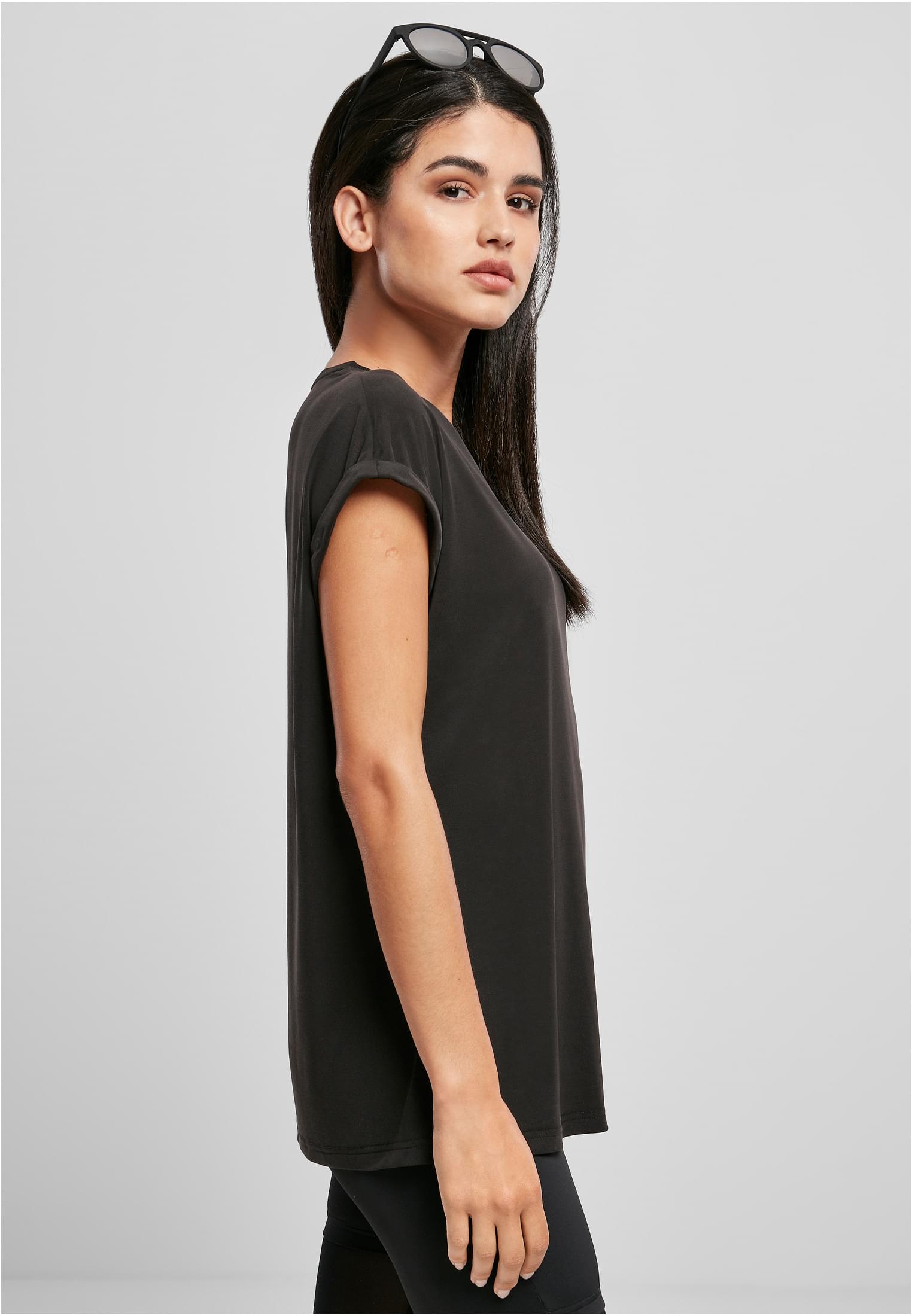 Ladies Modal Extended Shoulder Tee | black