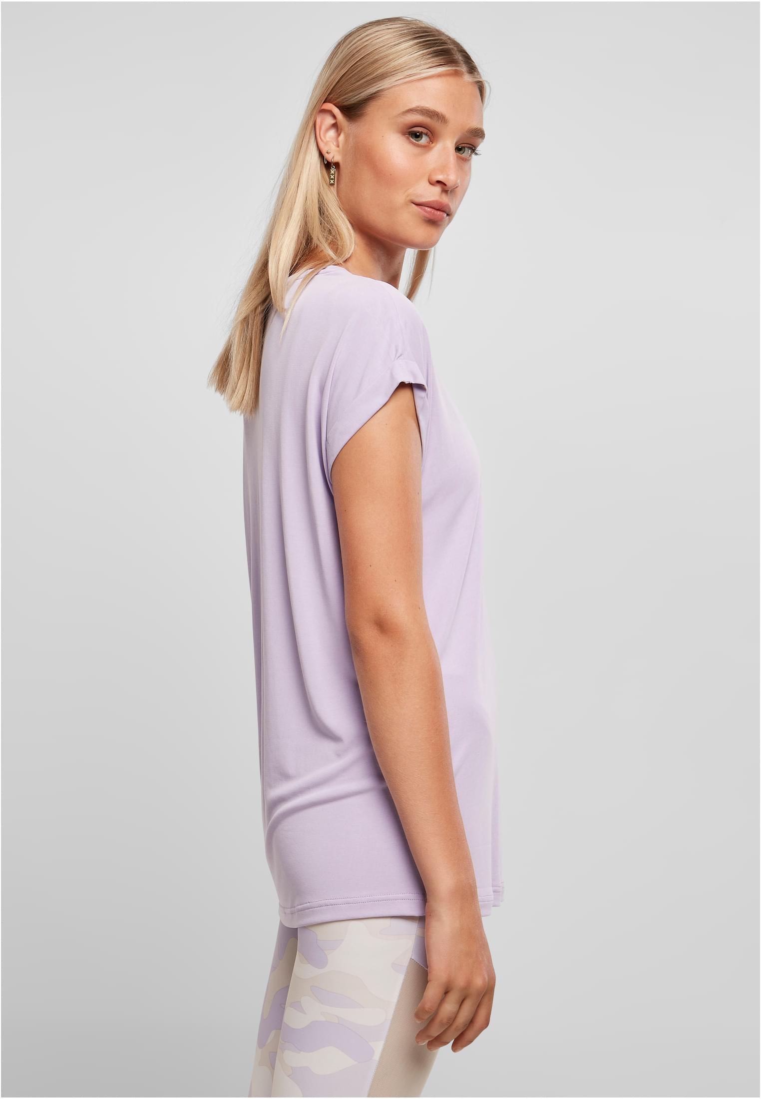 Ladies Modal Extended Shoulder Tee | lilac