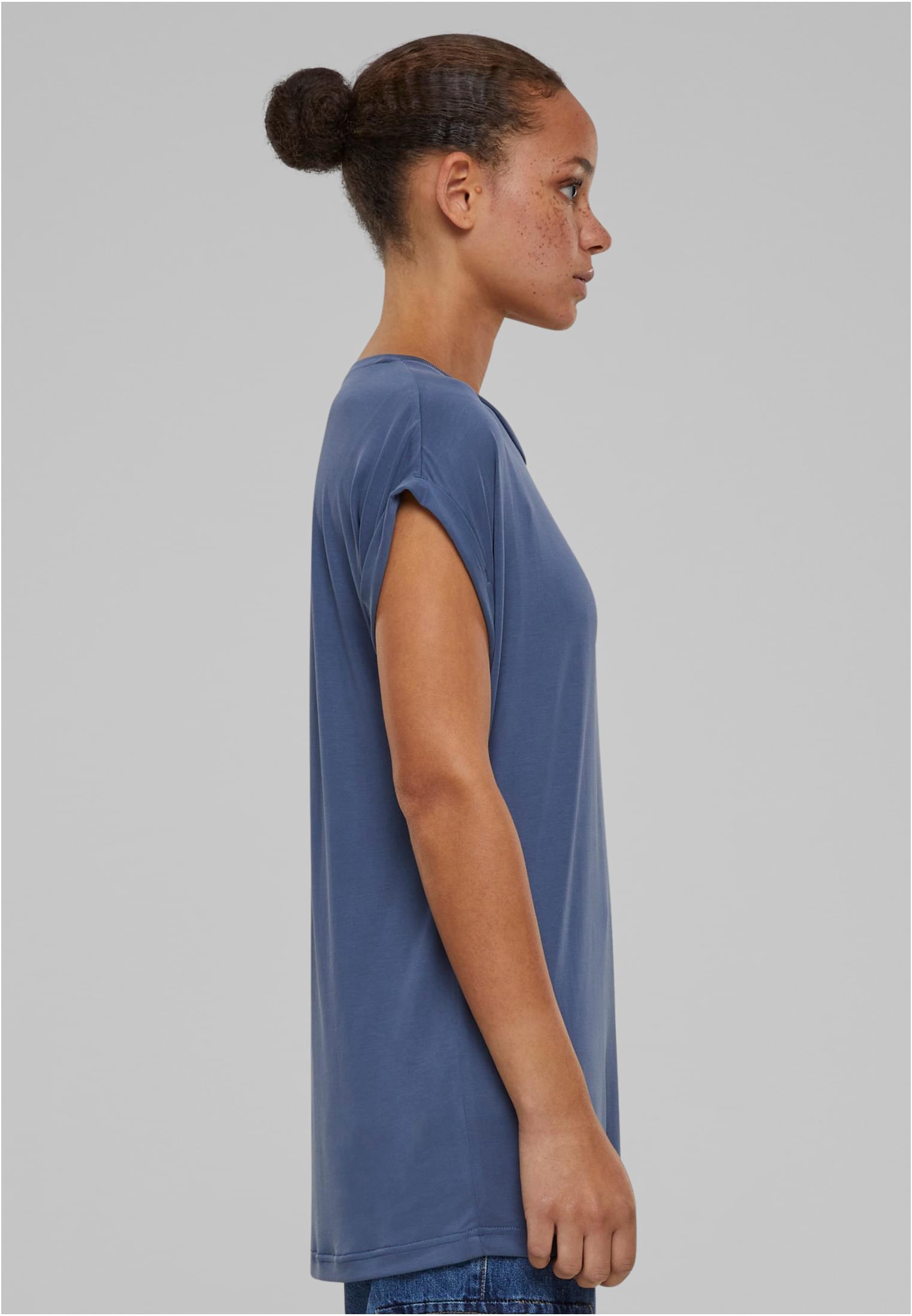 Ladies Modal Extended Shoulder Tee | vintageblue