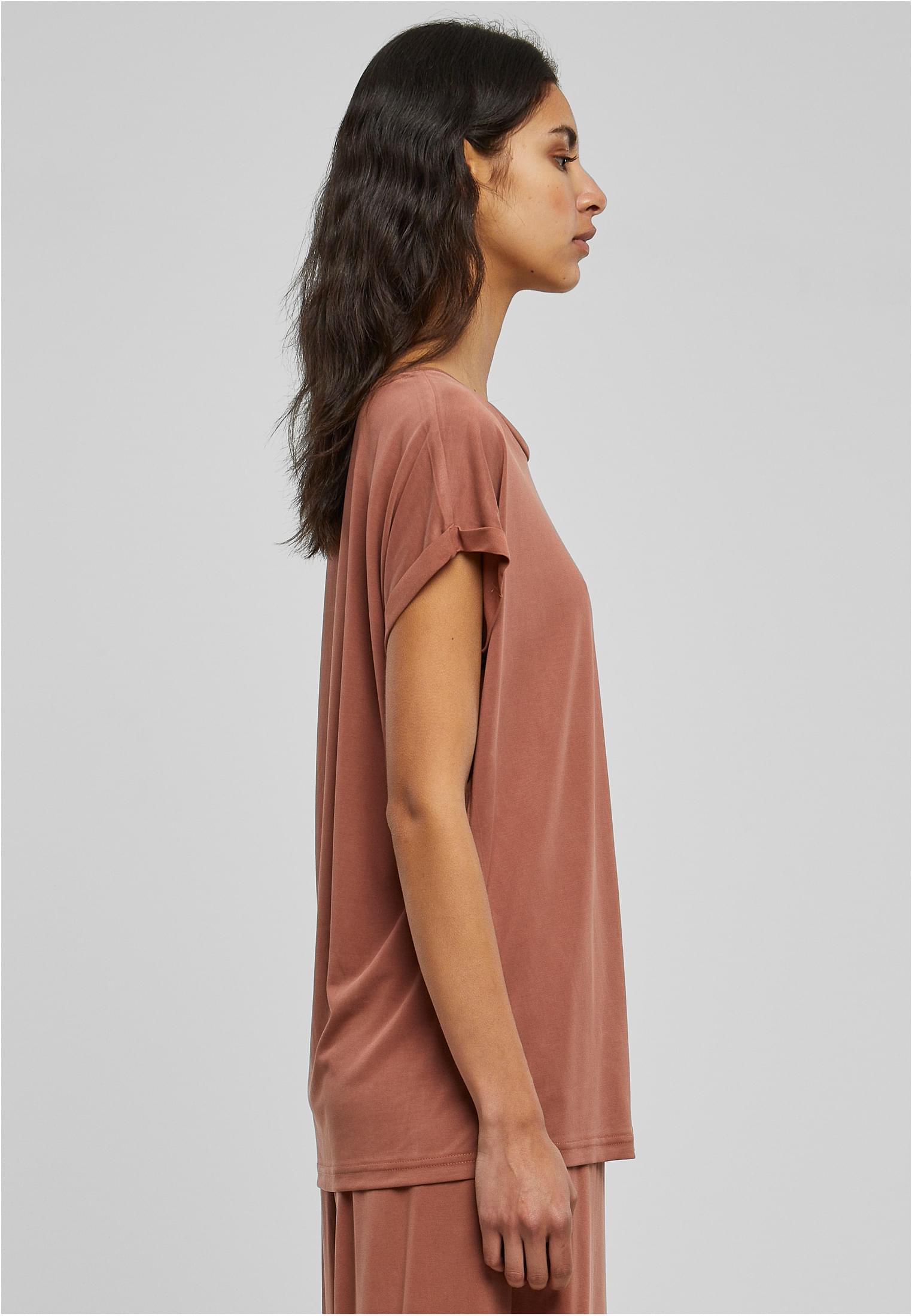 Ladies Modal Extended Shoulder Tee | terracotta