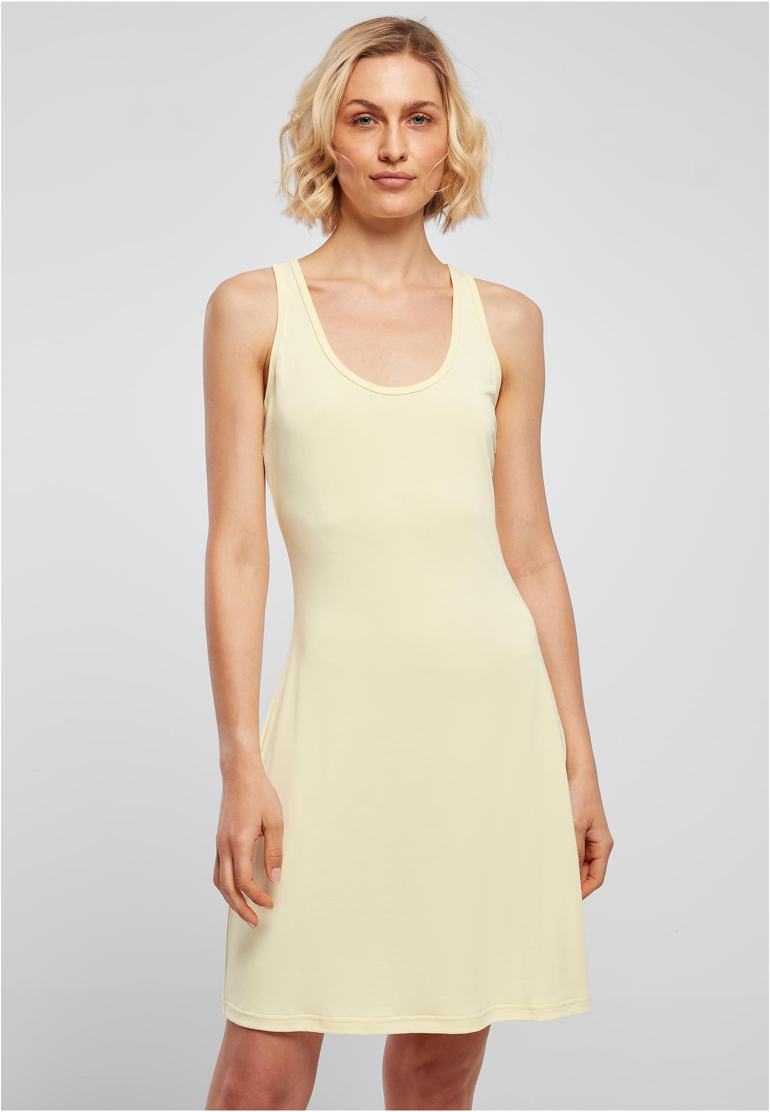 Ladies Modal Short Racer Back Dress | softyellow