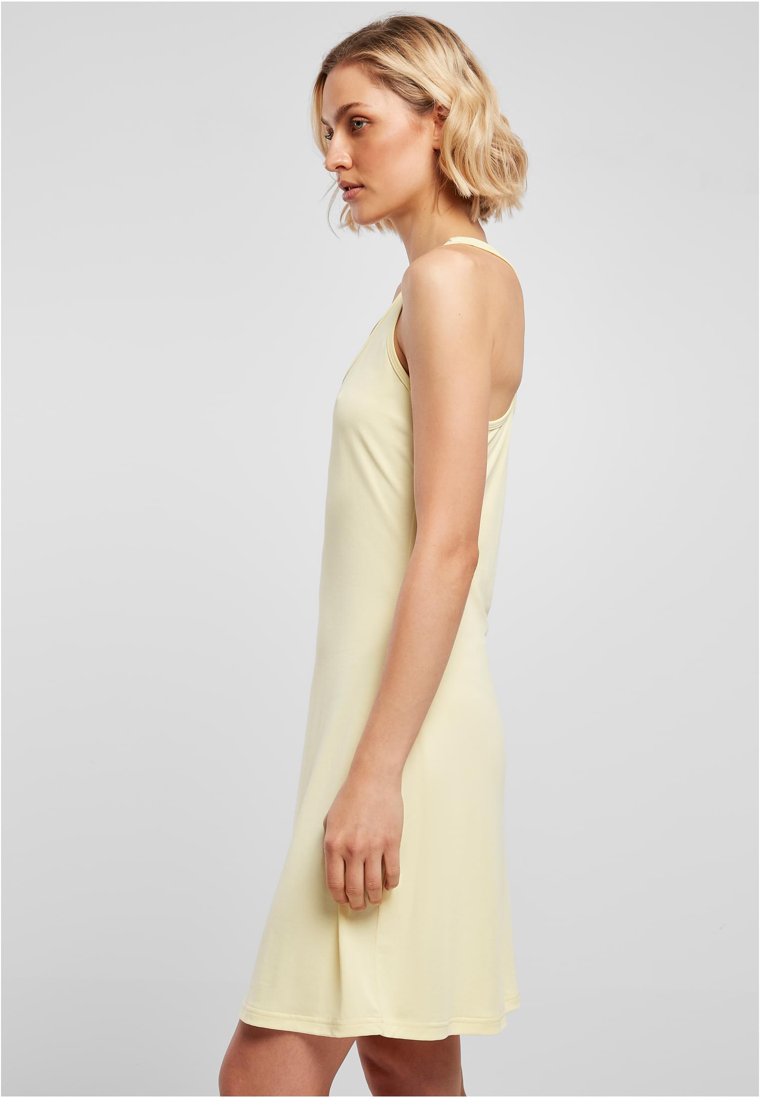 Ladies Modal Short Racer Back Dress | softyellow