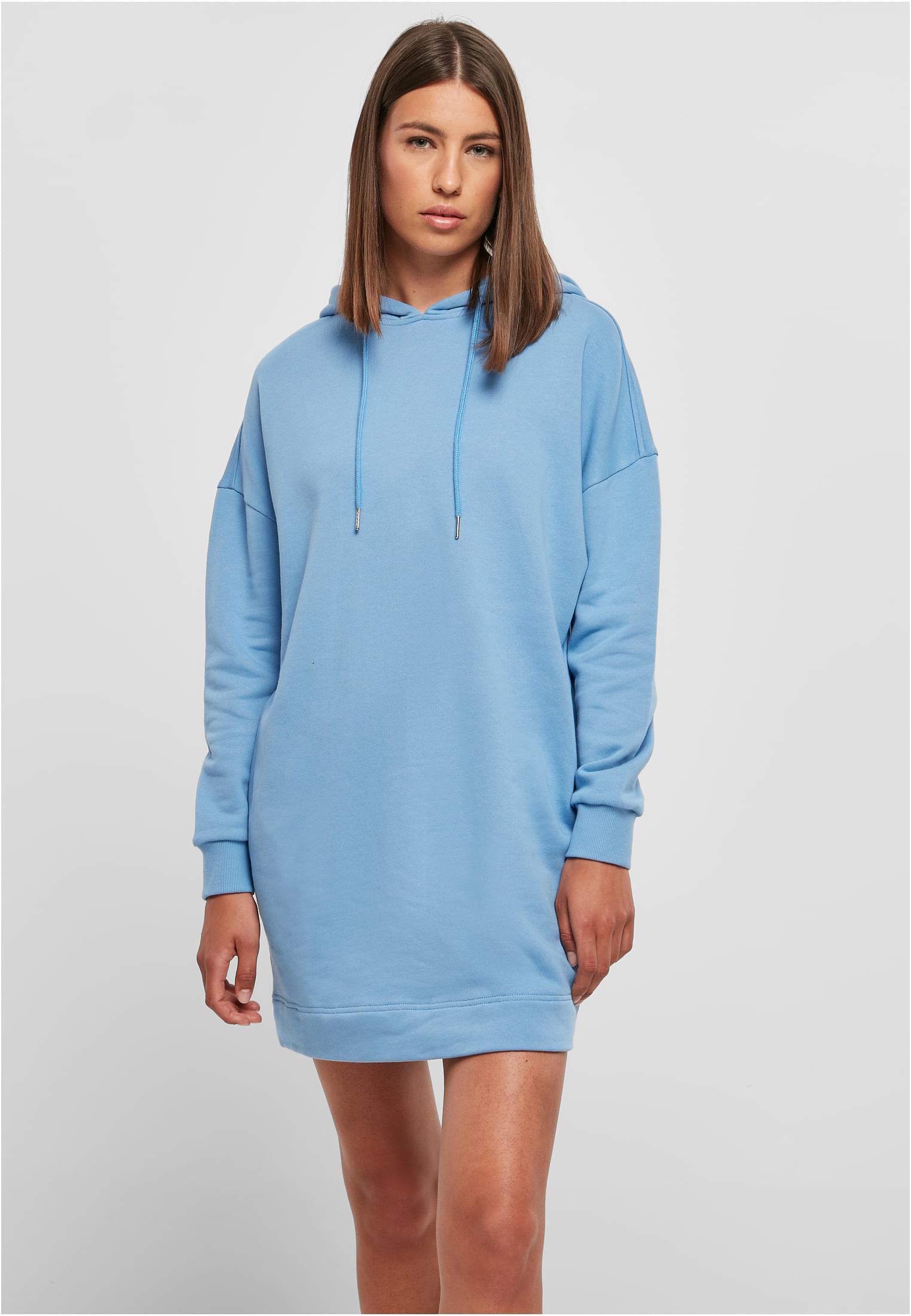 Ladies Organic Oversized Terry Hoody Dress | horizonblue