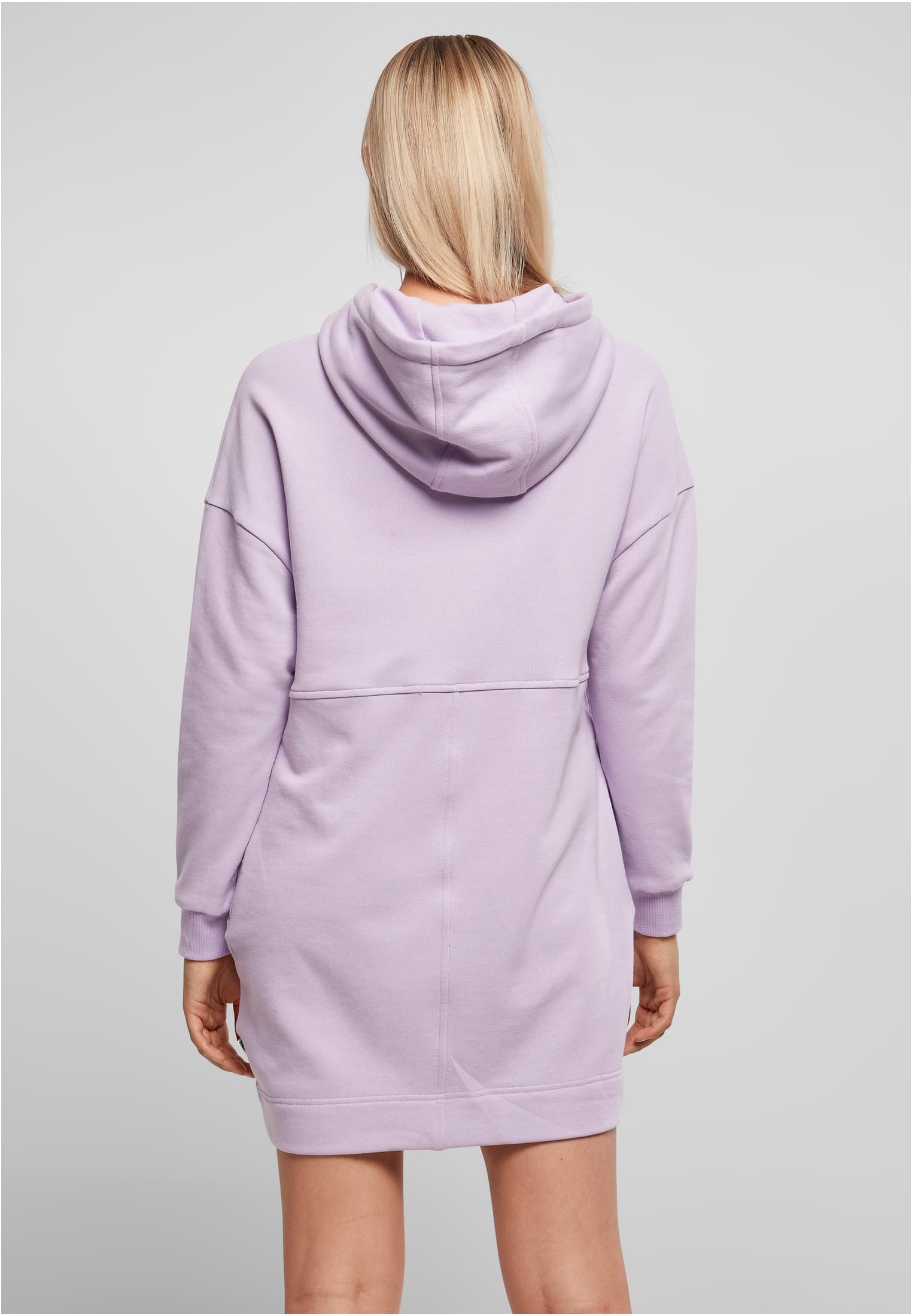 Ladies Organic Oversized Terry Hoody Dress | lilac