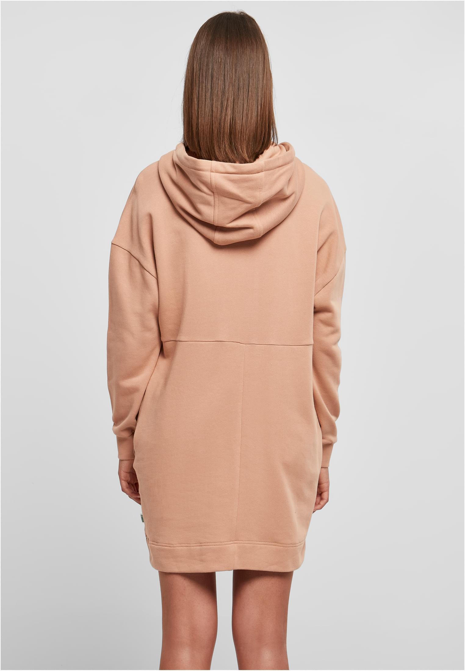 Ladies Organic Oversized Terry Hoody Dress | amber