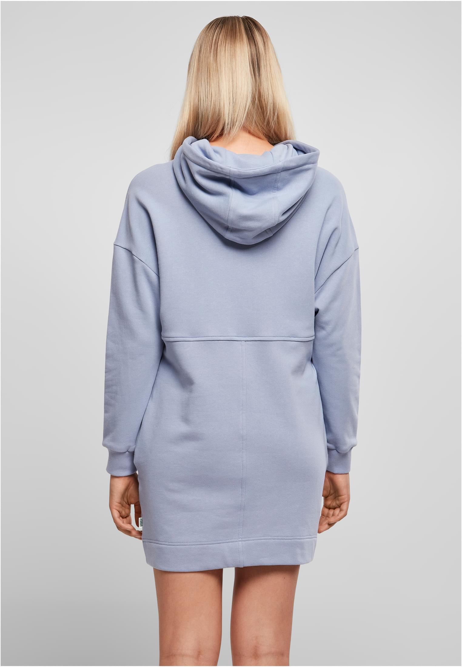 Ladies Organic Oversized Terry Hoody Dress | violablue