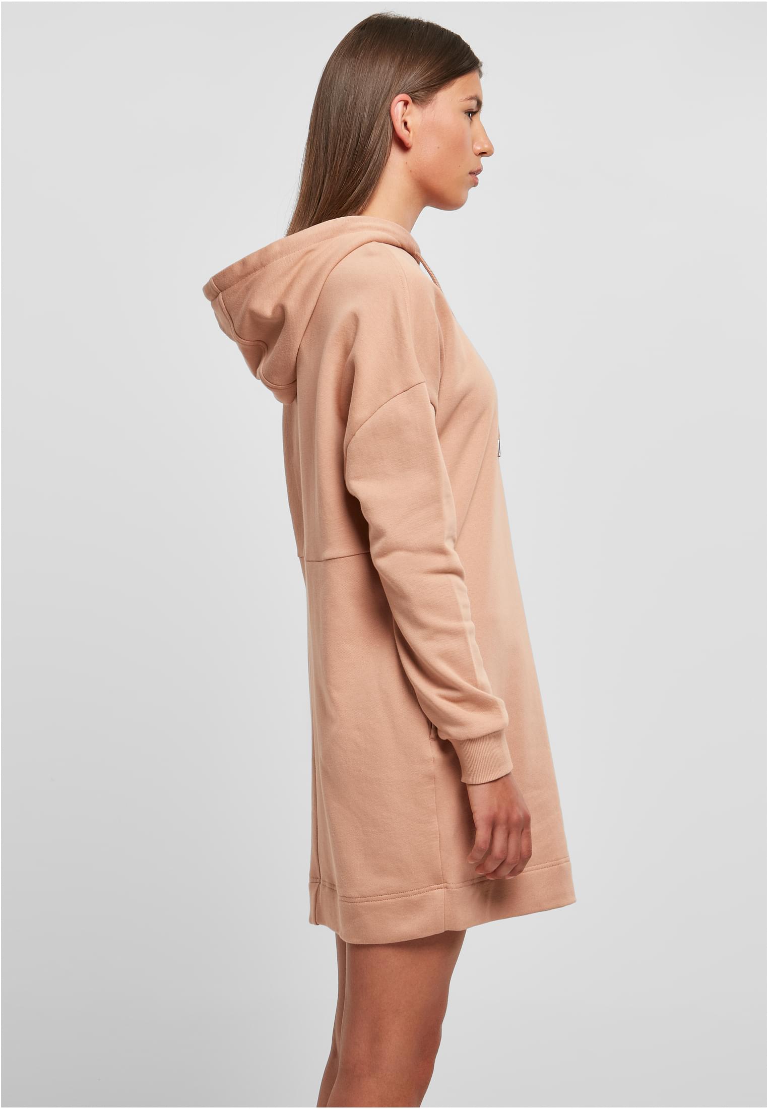 Ladies Organic Oversized Terry Hoody Dress | amber