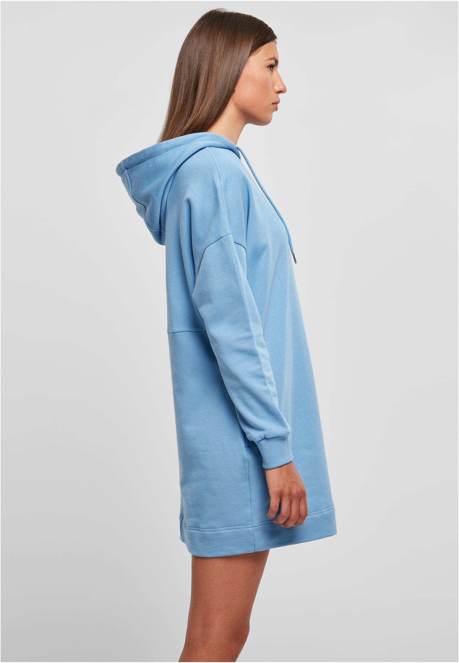 Ladies Organic Oversized Terry Hoody Dress | horizonblue