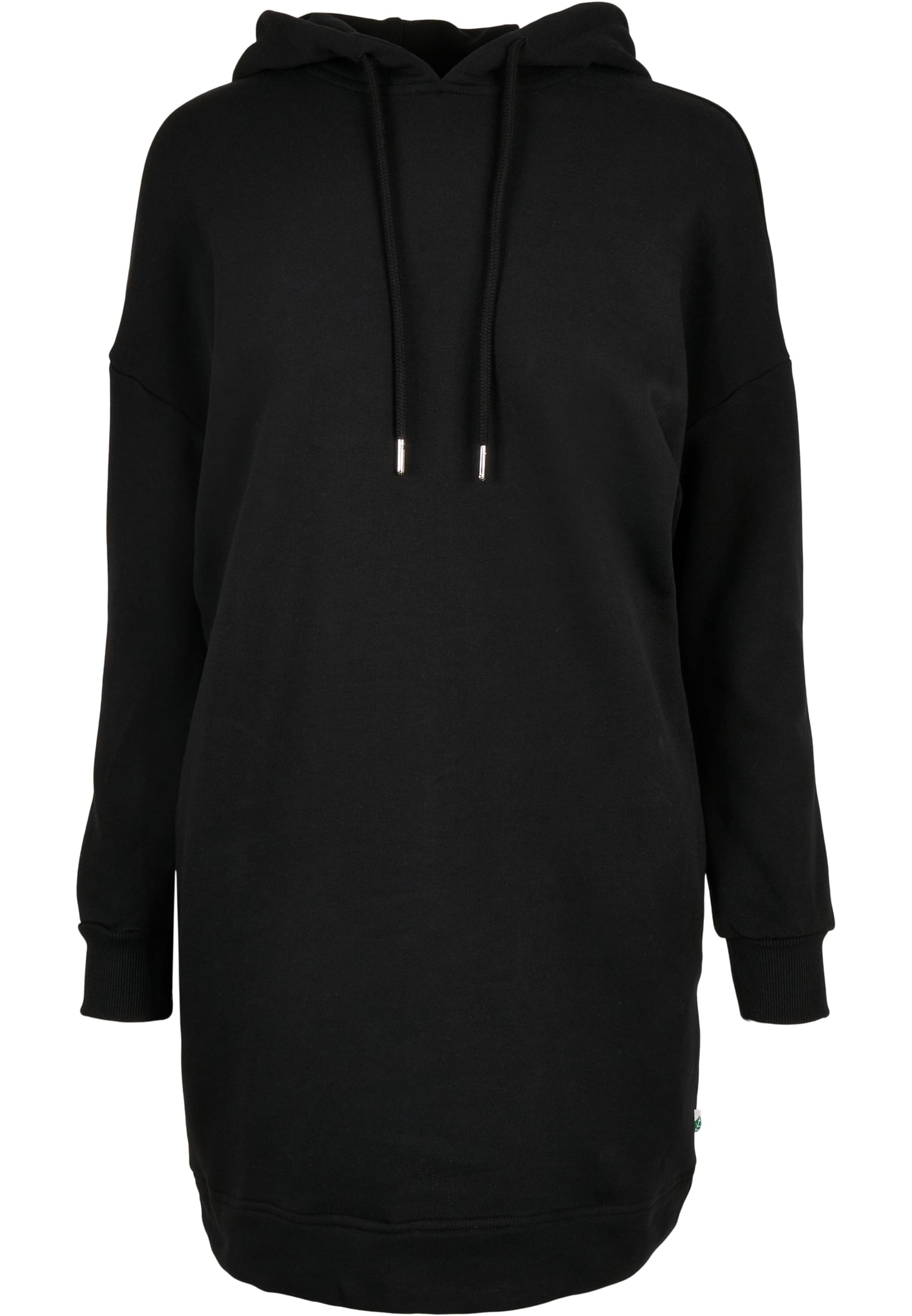 Ladies Organic Oversized Terry Hoody Dress | black