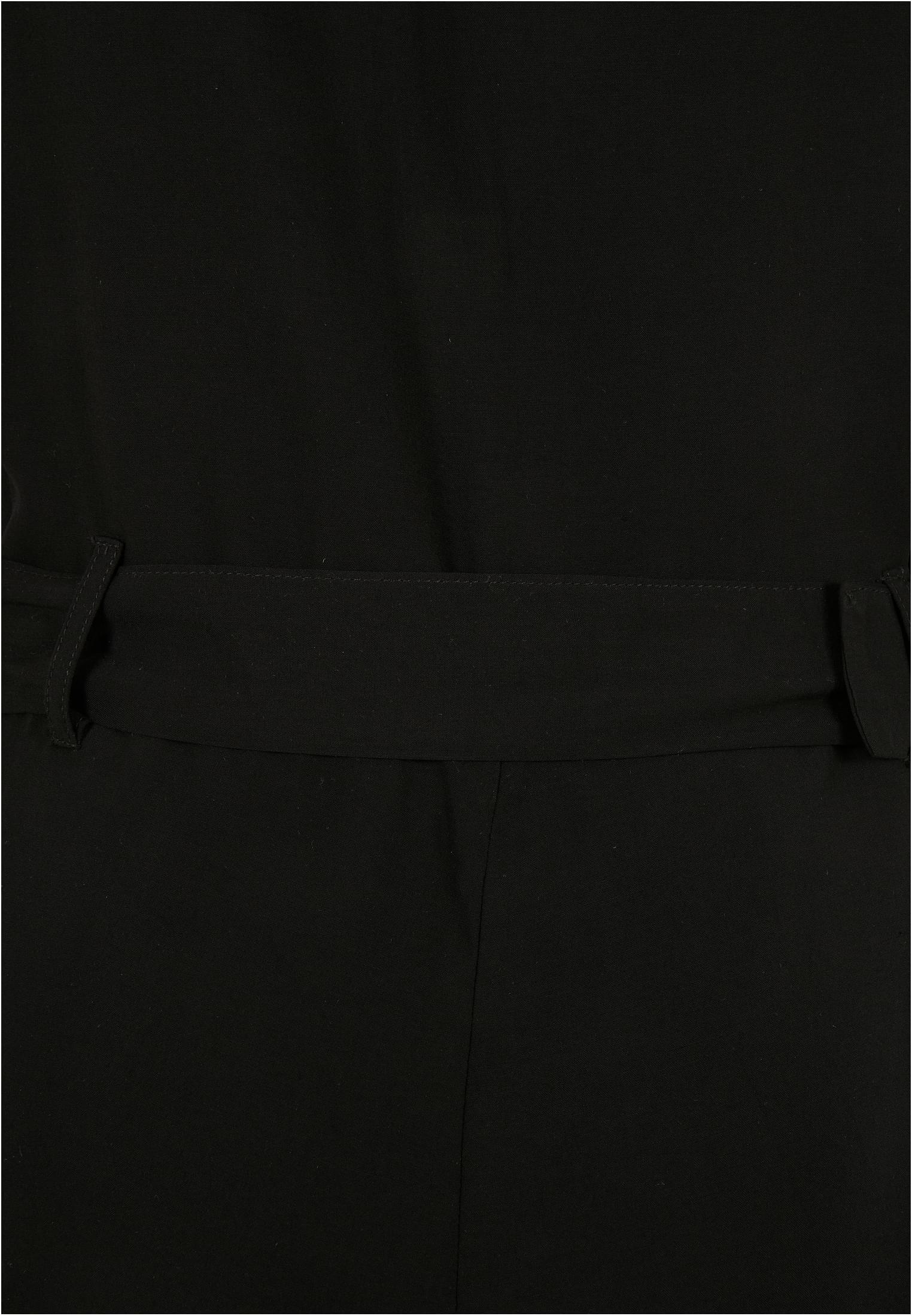 Ladies Short Viscose Belt Jumpsuit | black