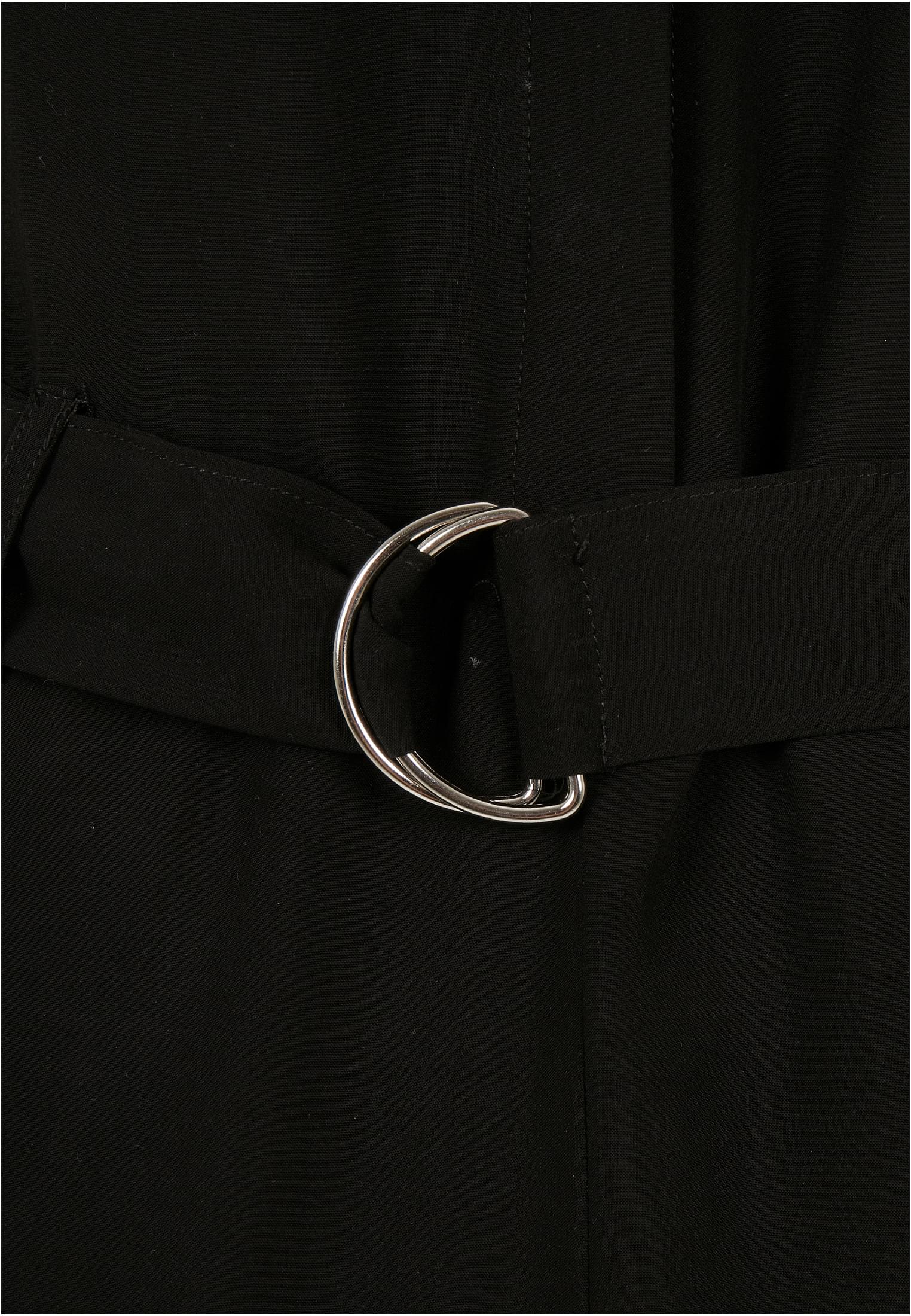 Ladies Short Viscose Belt Jumpsuit | black