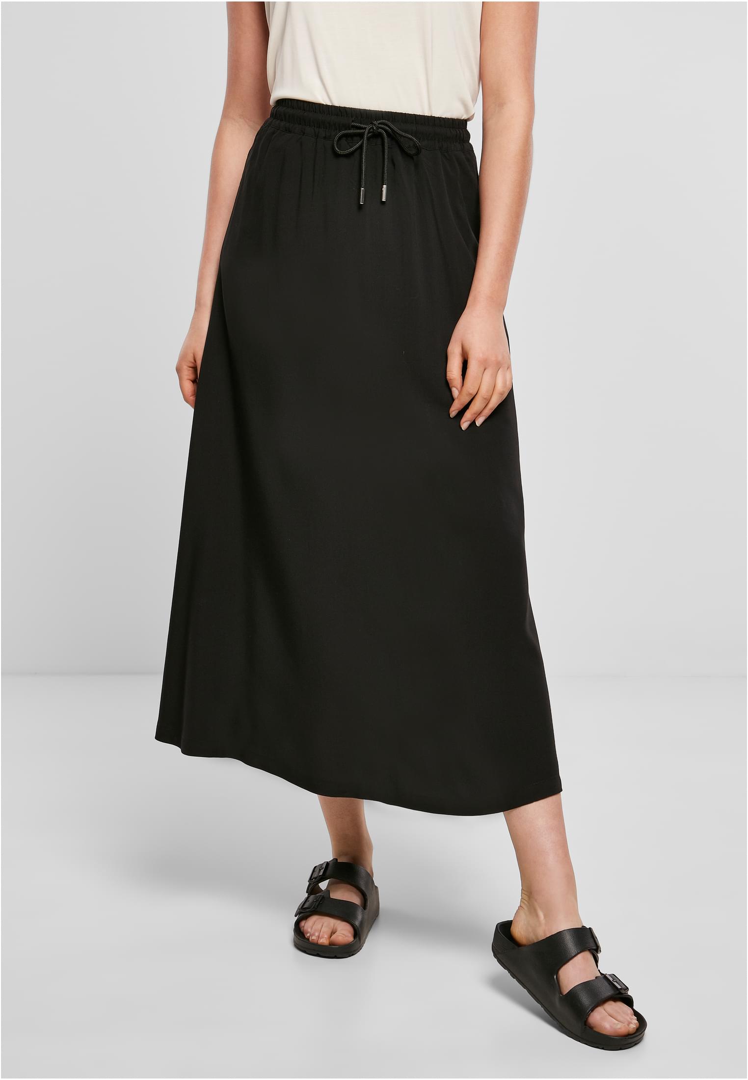 Ladies Viscose Midi Skirt | black