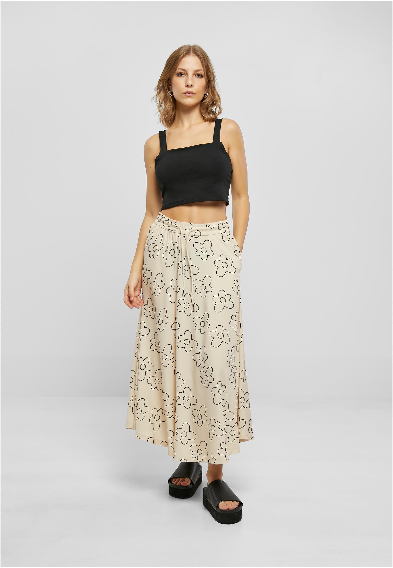 Ladies Viscose Midi Skirt | softseagrassflower