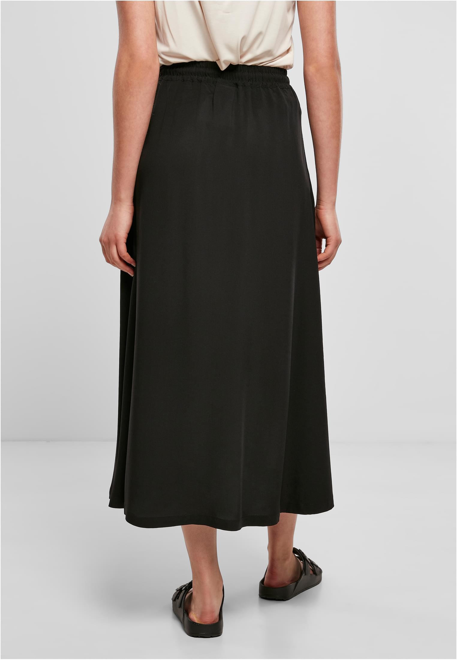 Ladies Viscose Midi Skirt | black